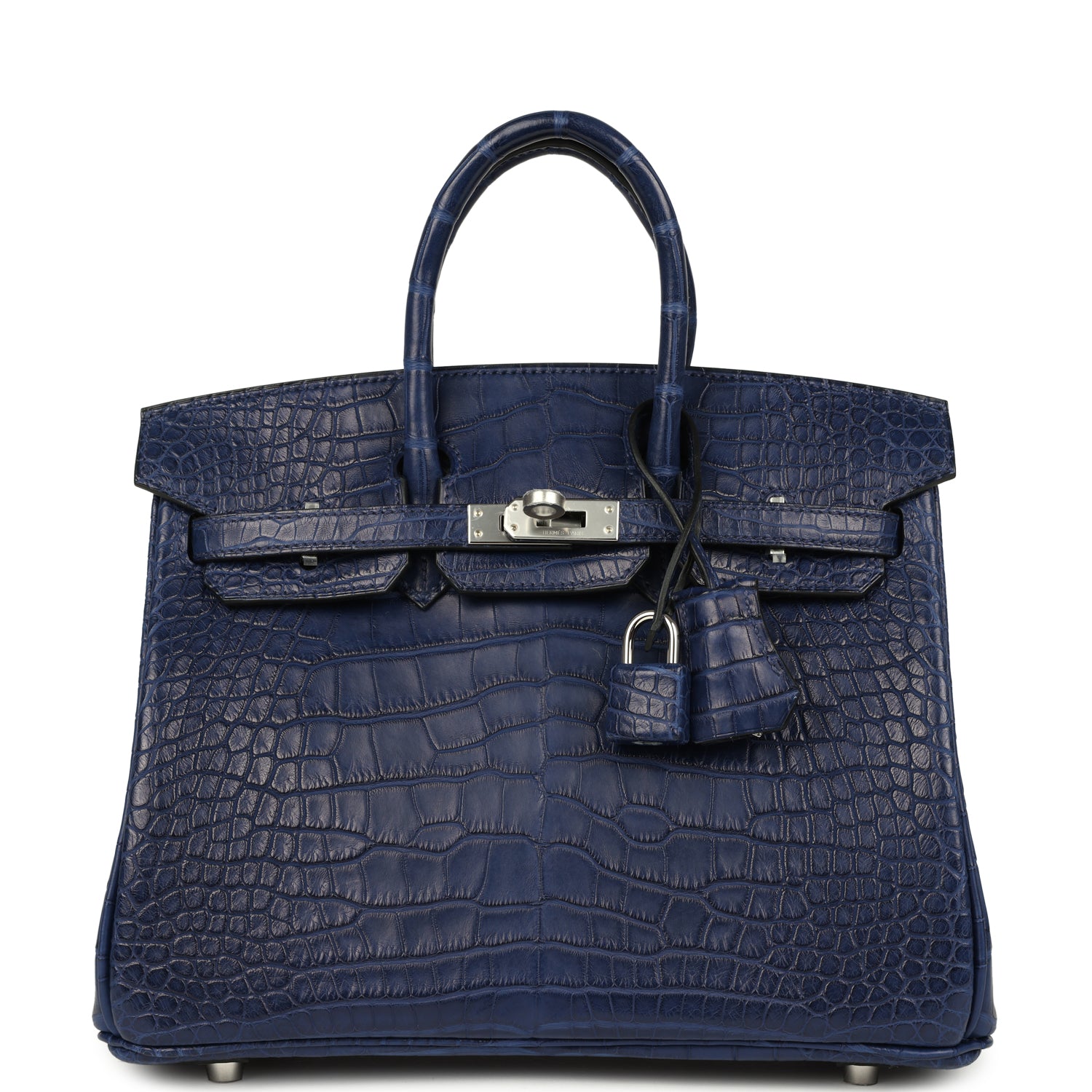 Hermès Birkin 25 Bleu Saphir Matte Alligator Palladium Hardware Hermes Birkin 25 Bleu Saphir Matte Alligator Palladium Hardware