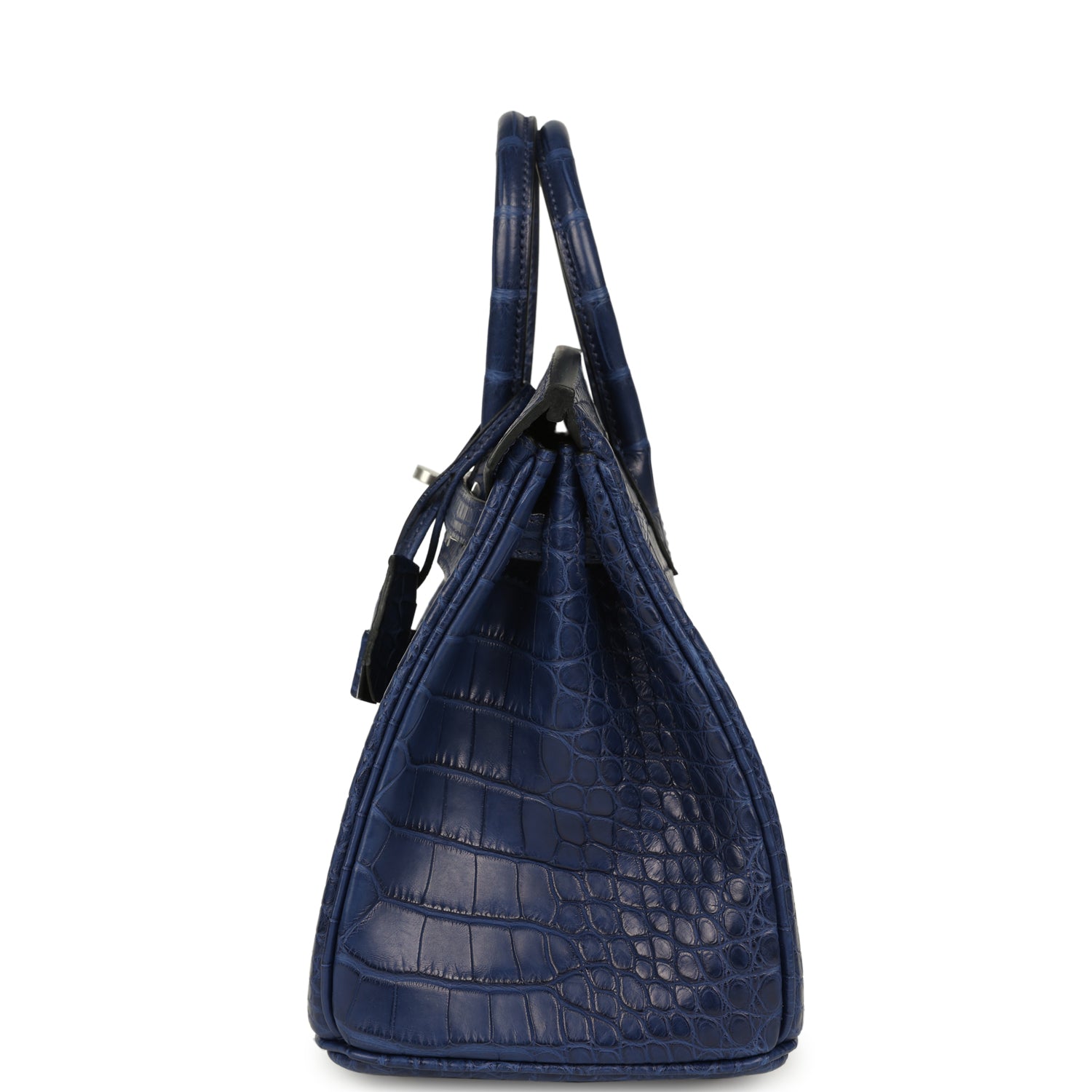 Hermès Birkin 25 Bleu Saphir Matte Alligator Palladium Hardware Hermes Birkin 25 Bleu Saphir Matte Alligator Palladium Hardware - view 3