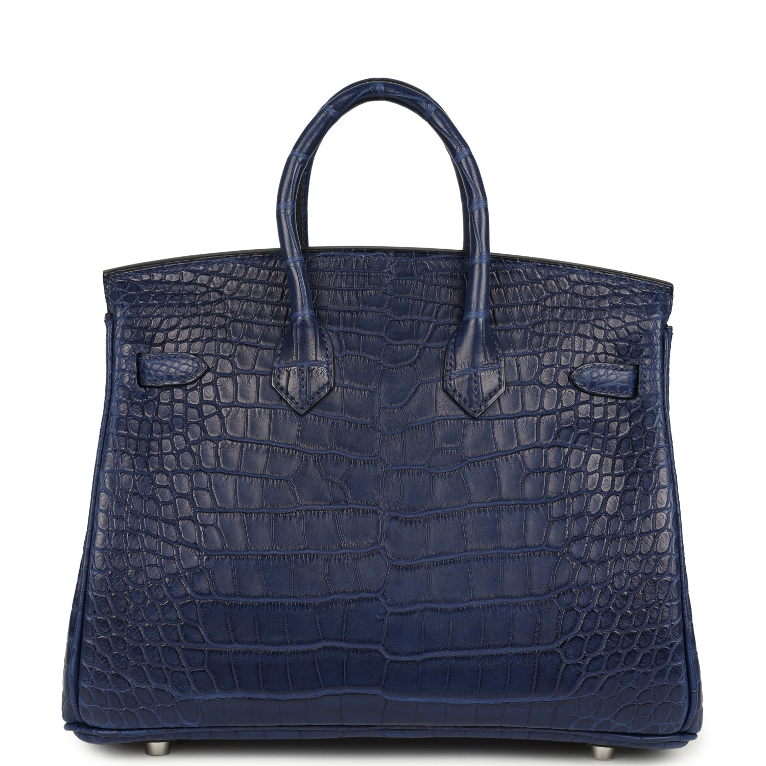 Hermès Birkin 25 Bleu Saphir Matte Alligator Palladium Hardware Hermes Birkin 25 Bleu Saphir Matte Alligator Palladium Hardware - view 4