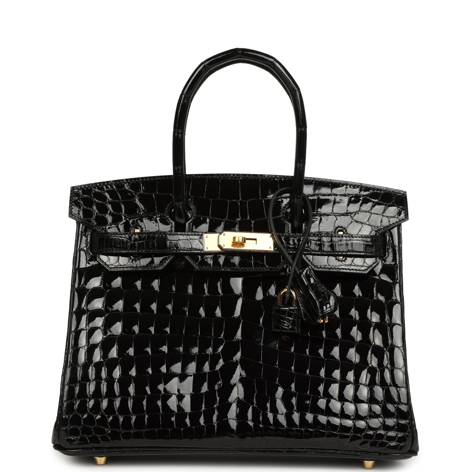 Hermès Birkin 30 Black Shiny Crocodile Niloticus Gold Hardware Hermes Birkin 30 Black Shiny Crocodile Niloticus Gold Hardware