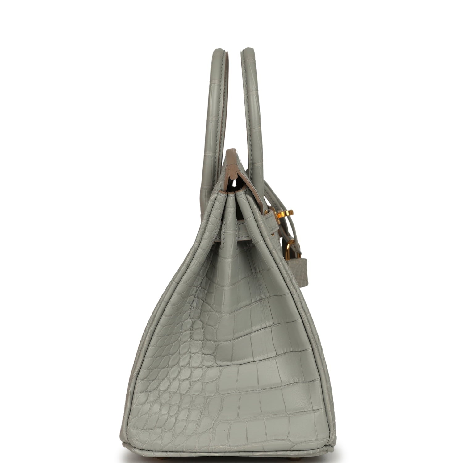 Hermès Birkin 25 Gris Perle Matte Alligator Gold Hardware Hermes Birkin 25 Gris Perle Matte Alligator Gold Hardware - view 3