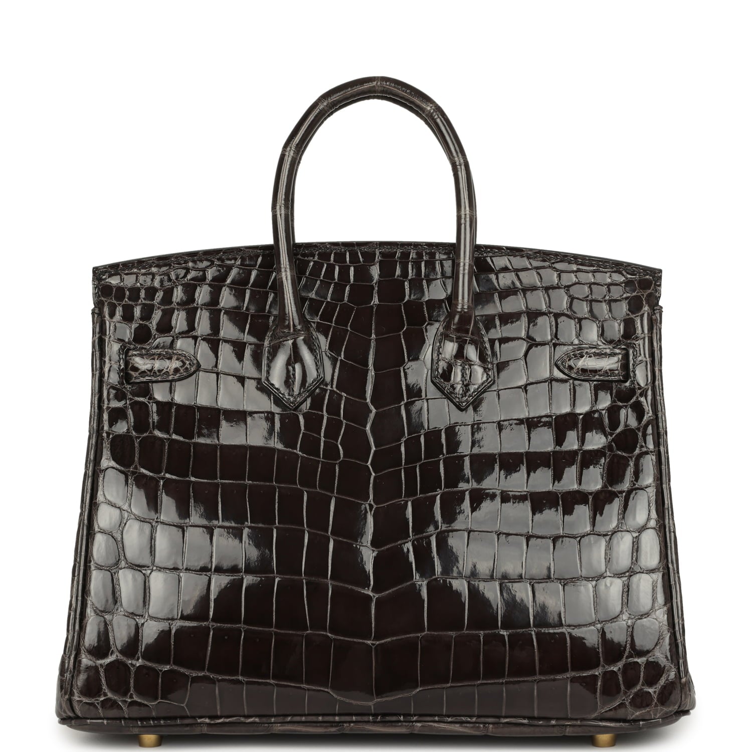 Hermès Birkin 25 Graphite Shiny Niloticus Crocodile Gold Hardware Hermes Birkin 25 Graphite Shiny Niloticus Crocodile Gold Hardware - view 4