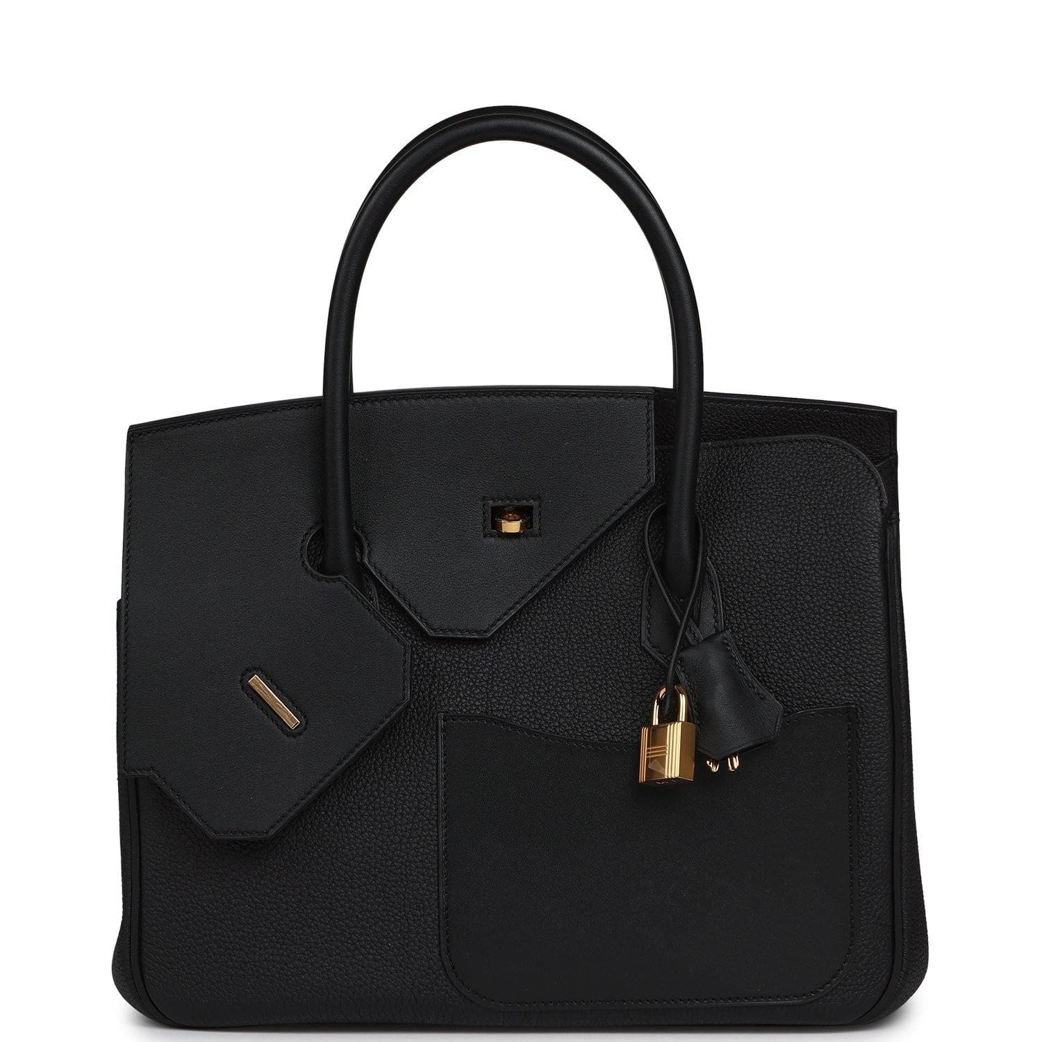 Hermès Birkin 30 en Desordre Black Togo and Swift Gold Hardware Hermes Birkin 30 En Desordre Black Togo and Swift Gold Hardware