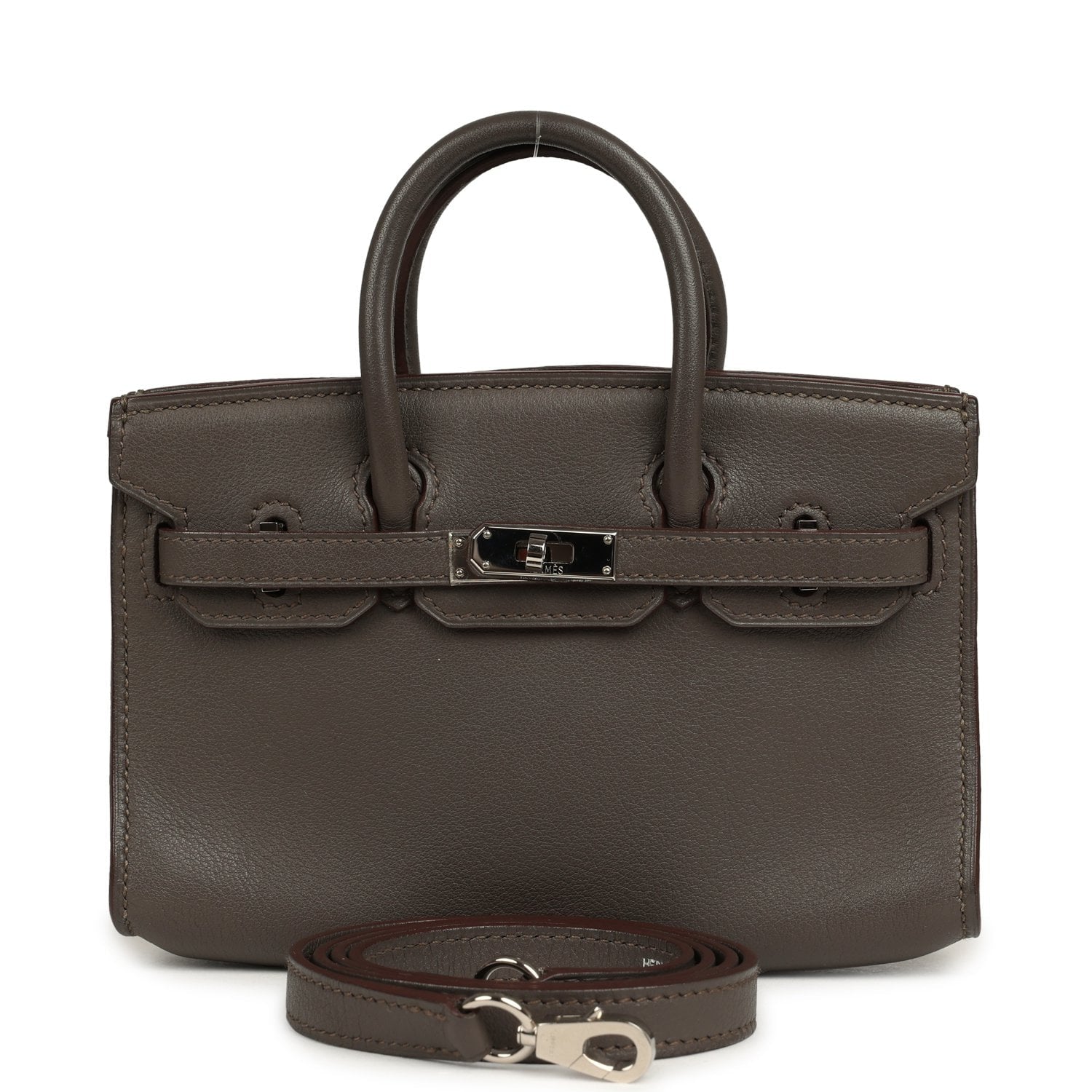 Hermès Micro Birkin 15 Etain Swift Palladium Hardware Hermes Micro Birkin 15 Etain Swift Palladium Hardware