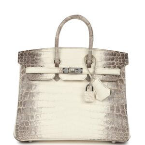 Hermes Birkin 25 Himalaya Niloticus Crocodile Palladium Hardware