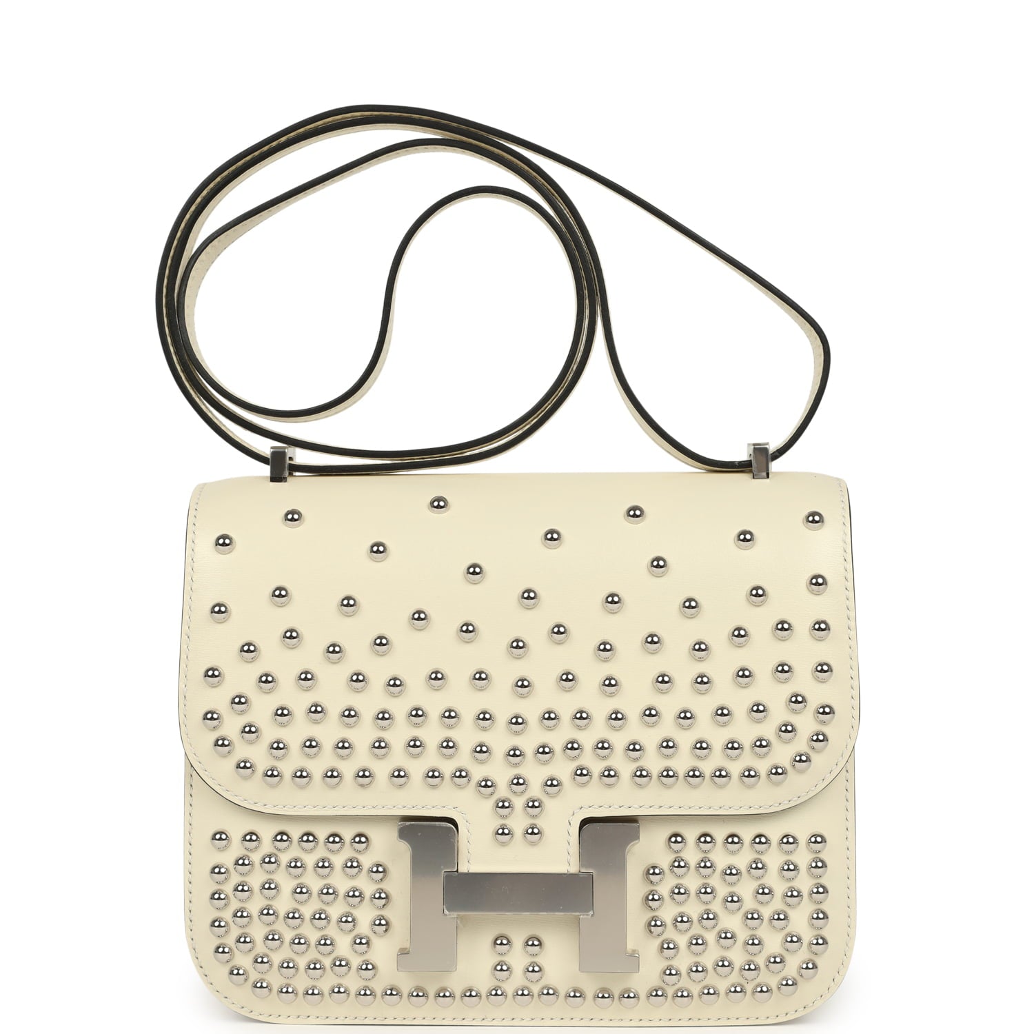 Hermès Constance 18 Clouté Cream Box Palladium Hardware Hermes Constance 18 Clouté Cream Box Palladium Hardware