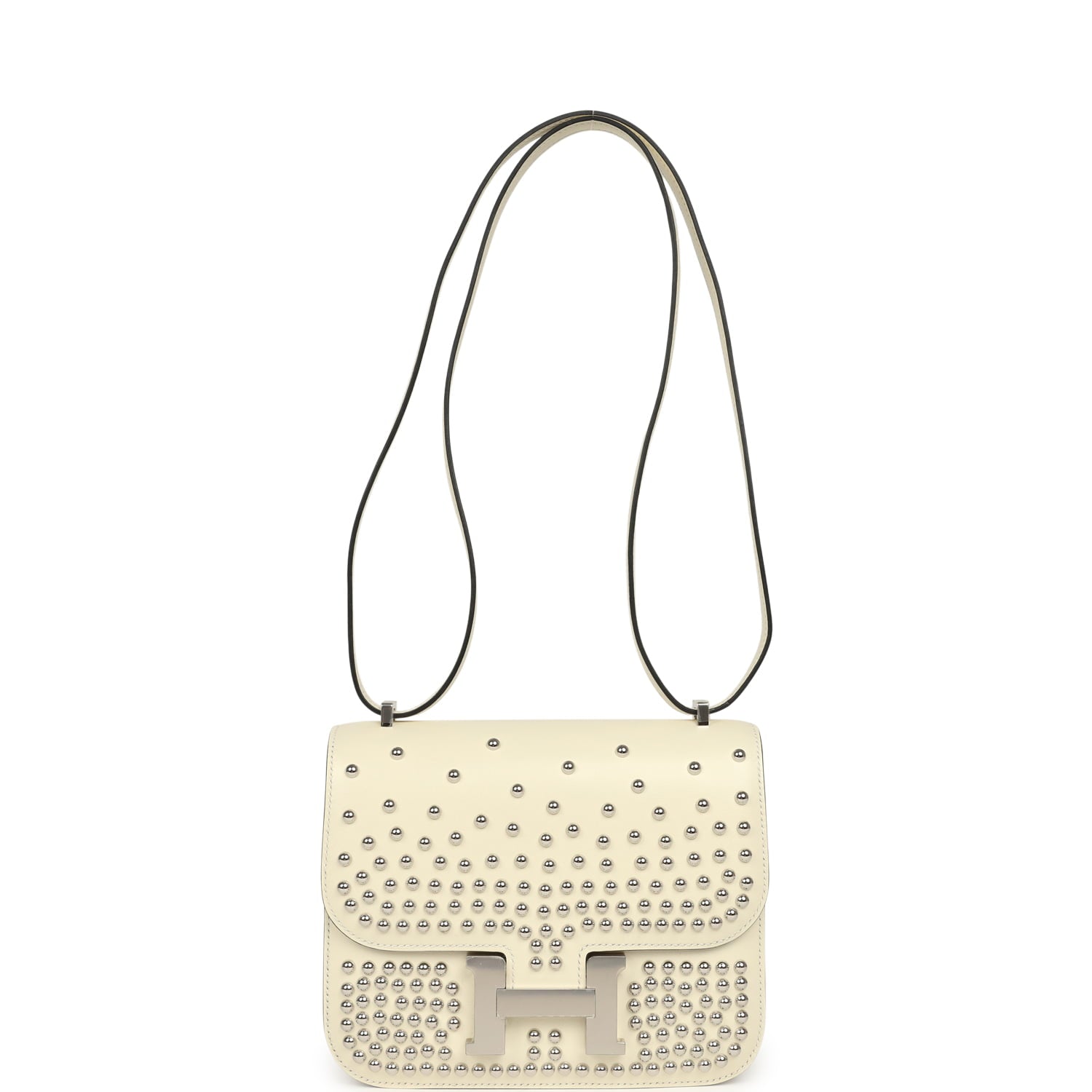 Hermès Constance 18 Clouté Cream Box Palladium Hardware Hermes Constance 18 Clouté Cream Box Palladium Hardware - view 7
