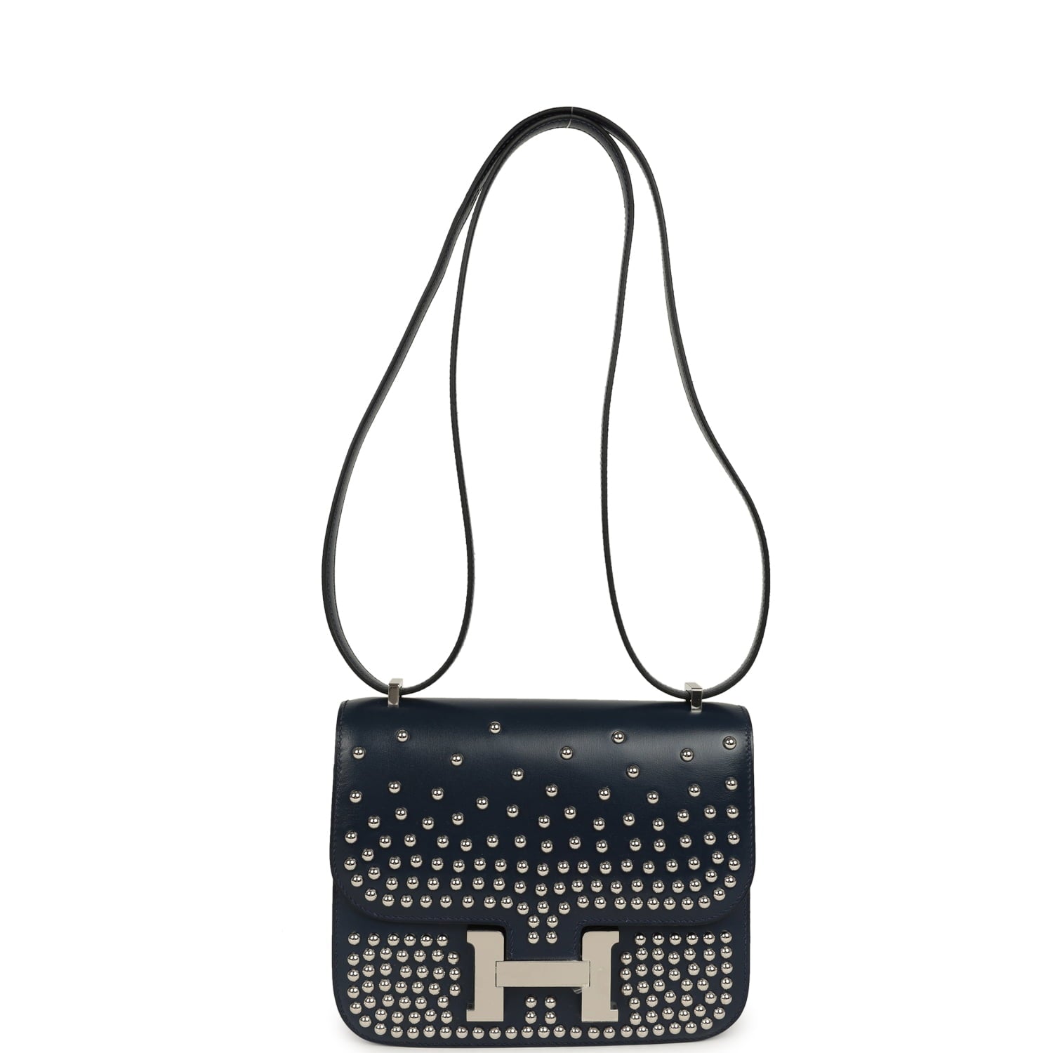 Hermès Constance 18 Clouté Bleu Abysse Box Palladium Hardware Hermes Constance 18 Clouté Bleu Abysse Box Palladium Hardware - view 7