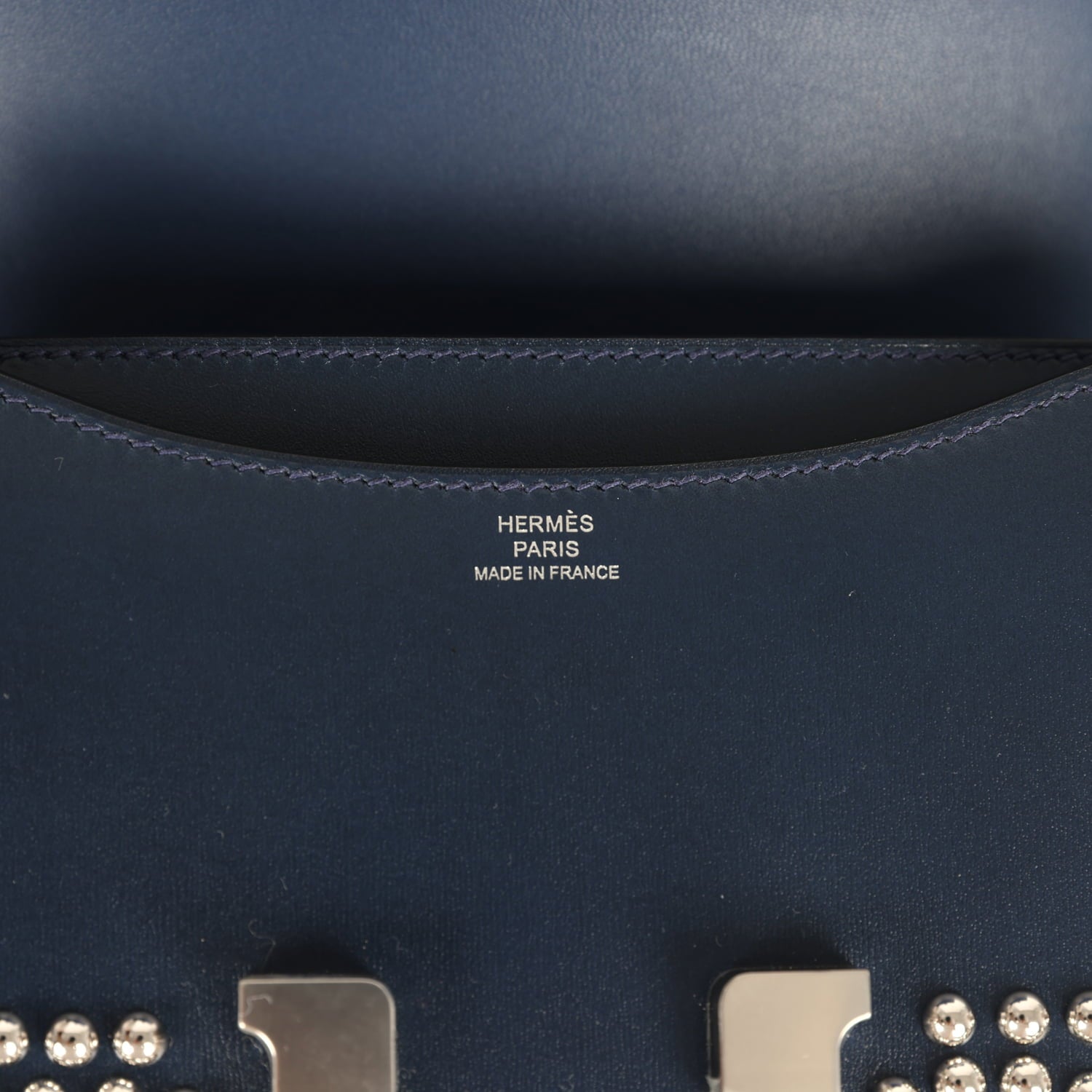 Hermès Constance 18 Clouté Bleu Abysse Box Palladium Hardware Hermes Constance 18 Clouté Bleu Abysse Box Palladium Hardware - view 8