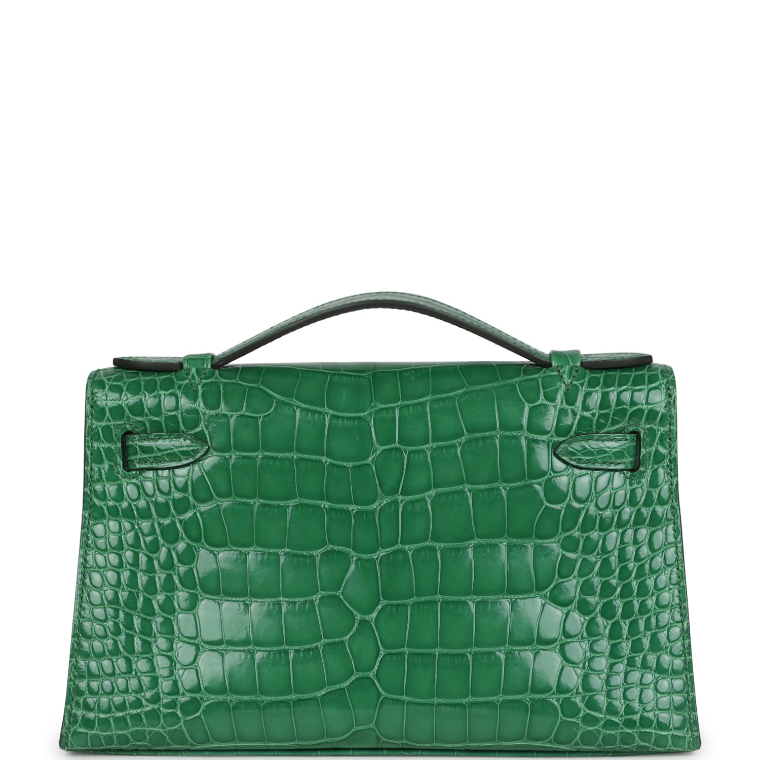 Hermès Kelly Pochette Cactus Shiny Alligator Gold Hardware Hermes Kelly Pochette Cactus Shiny Alligator Gold Hardware - view 4