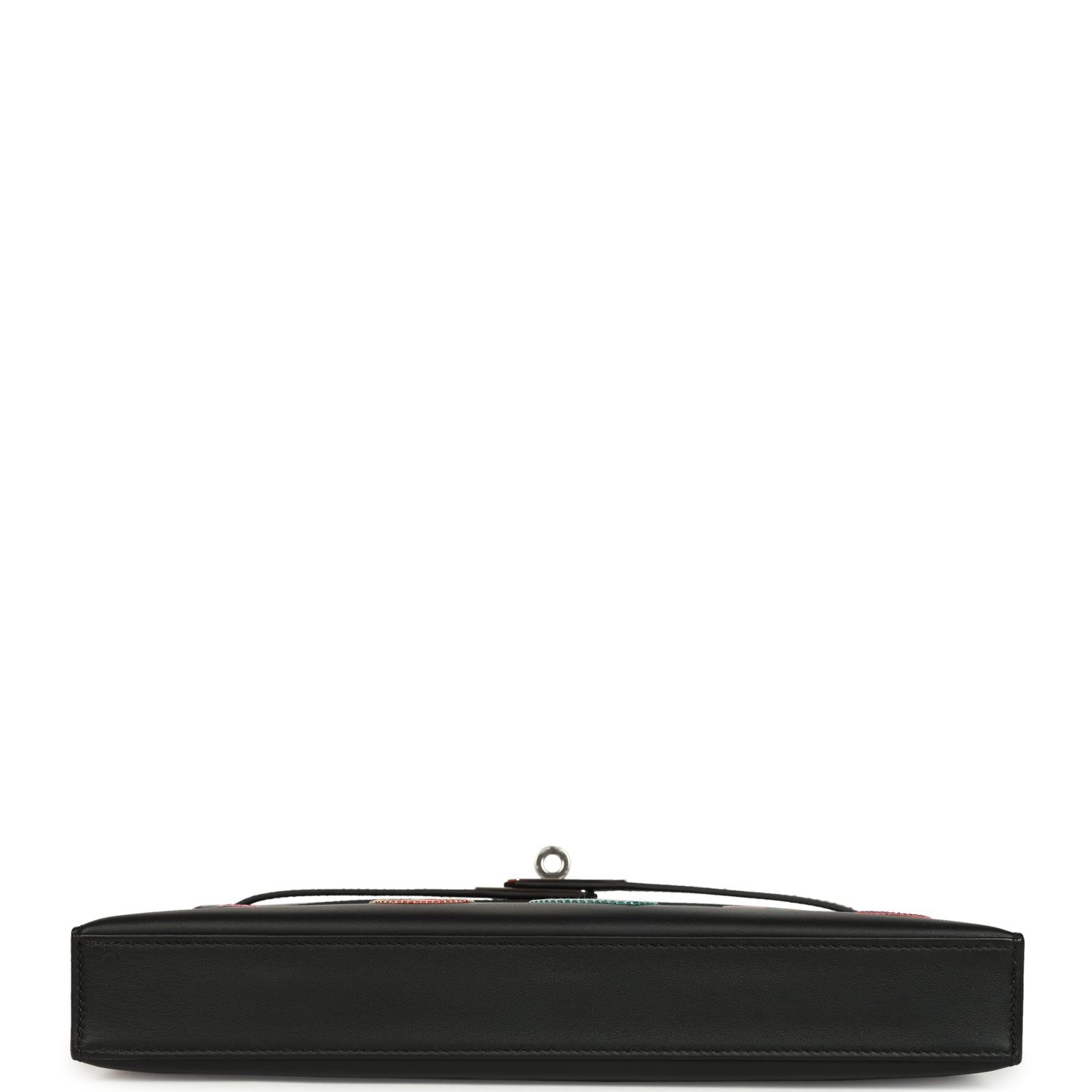Hermès Kelly Elan Broderie Black Bet-Tab Swift, Niloticus Crocodile and Alligator Palladium Hardware Hermes Kelly Elan Broderie Black Bet-Tab Swift, Niloticus Crocodile and Alligator Palladium Hardware - view 6