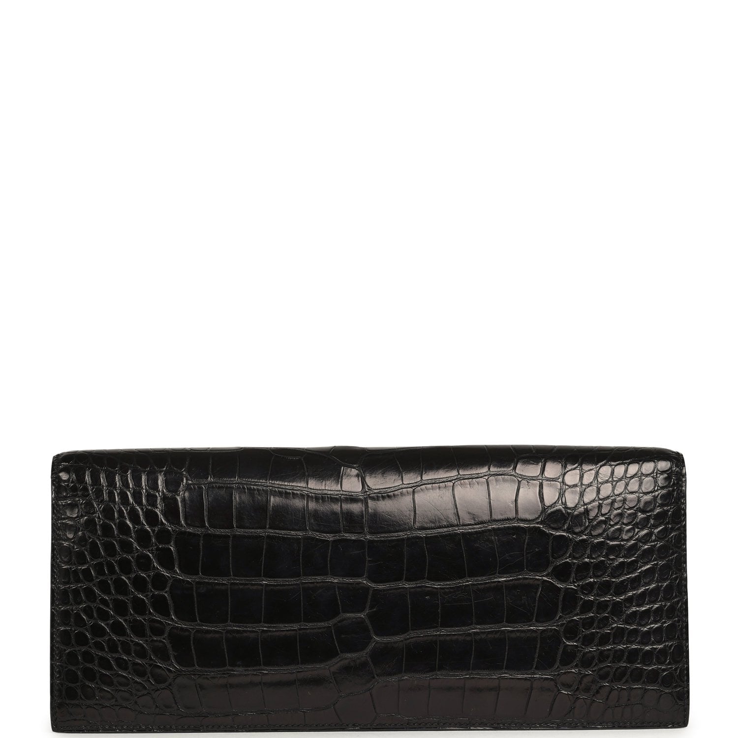Hermès Verrou Clutch Black Matte Alligator Mississippiensis Palladium Hardware Hermes Verrou Clutch Black Matte Alligator Mississippiensis Palladium Hardware - View 4