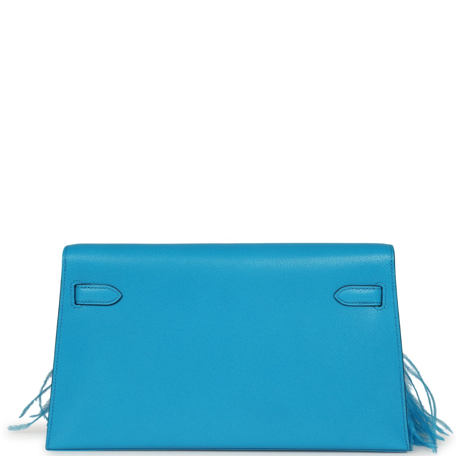 Hermès Kelly Elan Foile Bleu Frida Chevre Chamkila and Ostrich Feathers Palladium Hardware Hermes Kelly Elan Foile Bleu Frida Chevre Chamkila and Ostrich Feathers Palladium Hardware - view 4