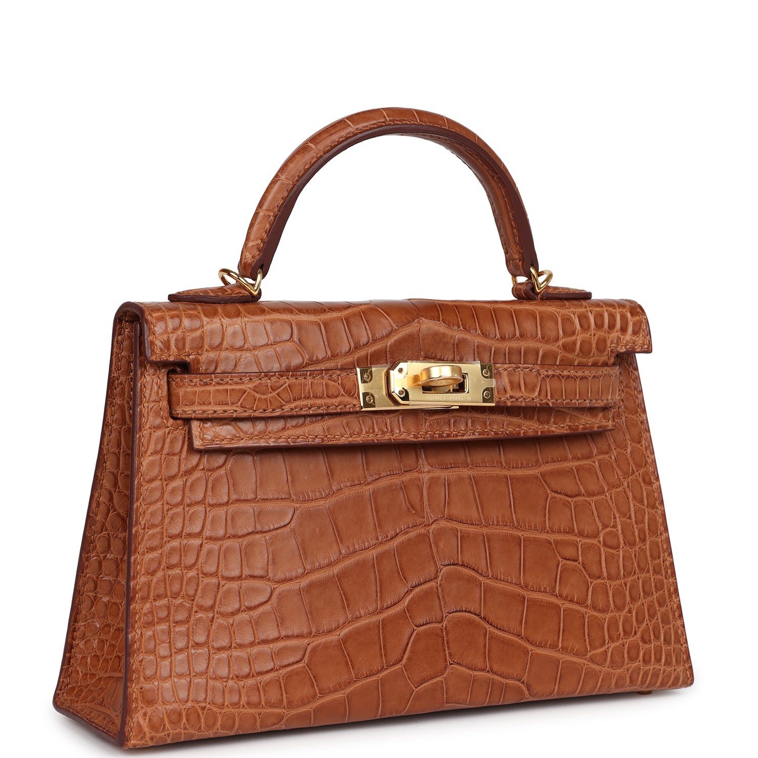 Hermès Kelly Sellier 20 Gold Matte Alligator Gold Hardware Hermes Kelly Sellier 20 Gold Matte Alligator Gold Hardware - view 2