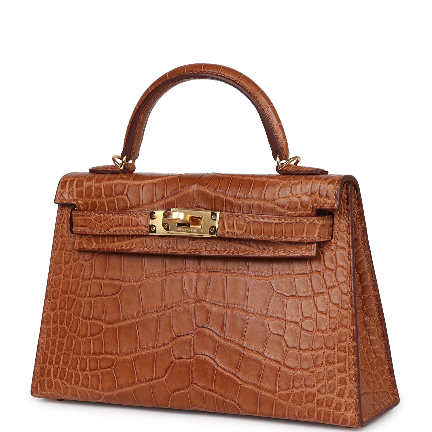 Hermès Kelly Sellier 20 Gold Matte Alligator Gold Hardware Hermes Kelly Sellier 20 Gold Matte Alligator Gold Hardware - view 5