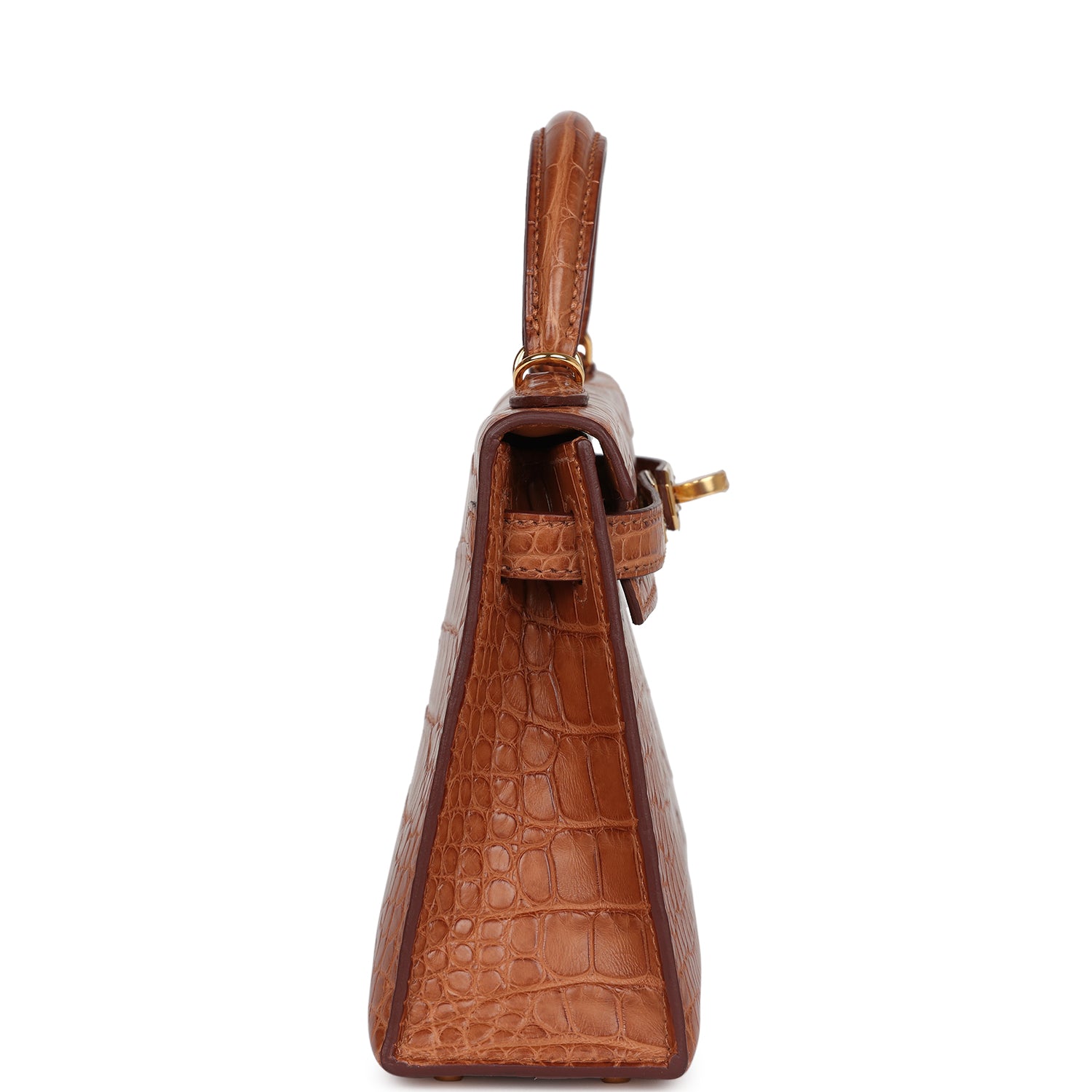 Hermès Kelly Sellier 20 Gold Matte Alligator Gold Hardware Hermes Kelly Sellier 20 Gold Matte Alligator Gold Hardware - view 3