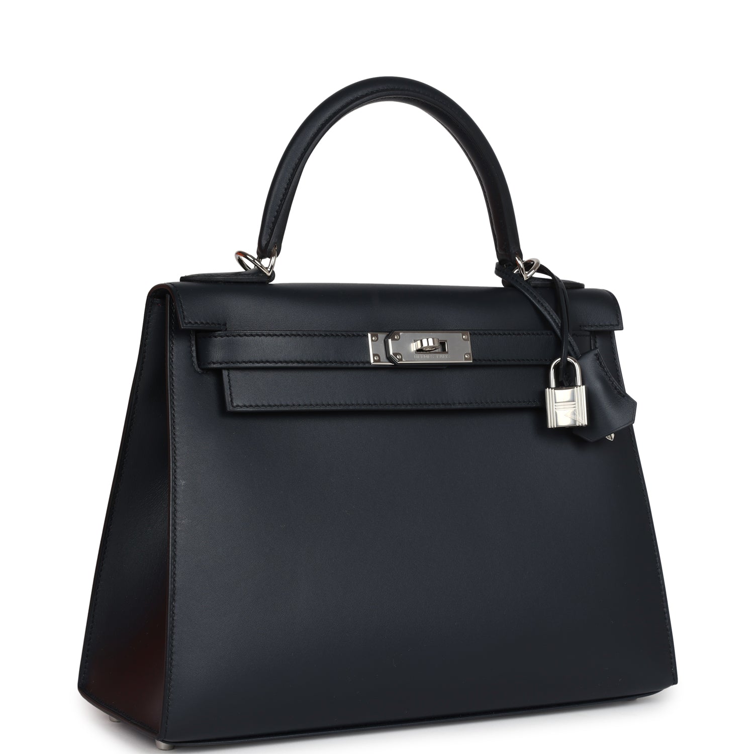 Hermès Special Order (HSS) Kelly Sellier 28 Bleu Obscur Verso Sombrero Palladium Hardware Hermes Special Order (HSS) Kelly Sellier 28 Bleu Obscur Verso Sombrero Palladium Hardware - view 2