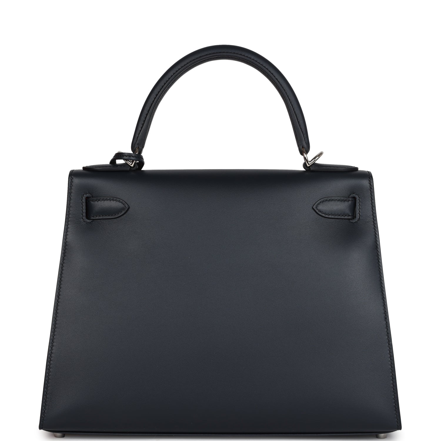 Hermès Special Order (HSS) Kelly Sellier 28 Bleu Obscur Verso Sombrero Palladium Hardware Hermes Special Order (HSS) Kelly Sellier 28 Bleu Obscur Verso Sombrero Palladium Hardware - view 4