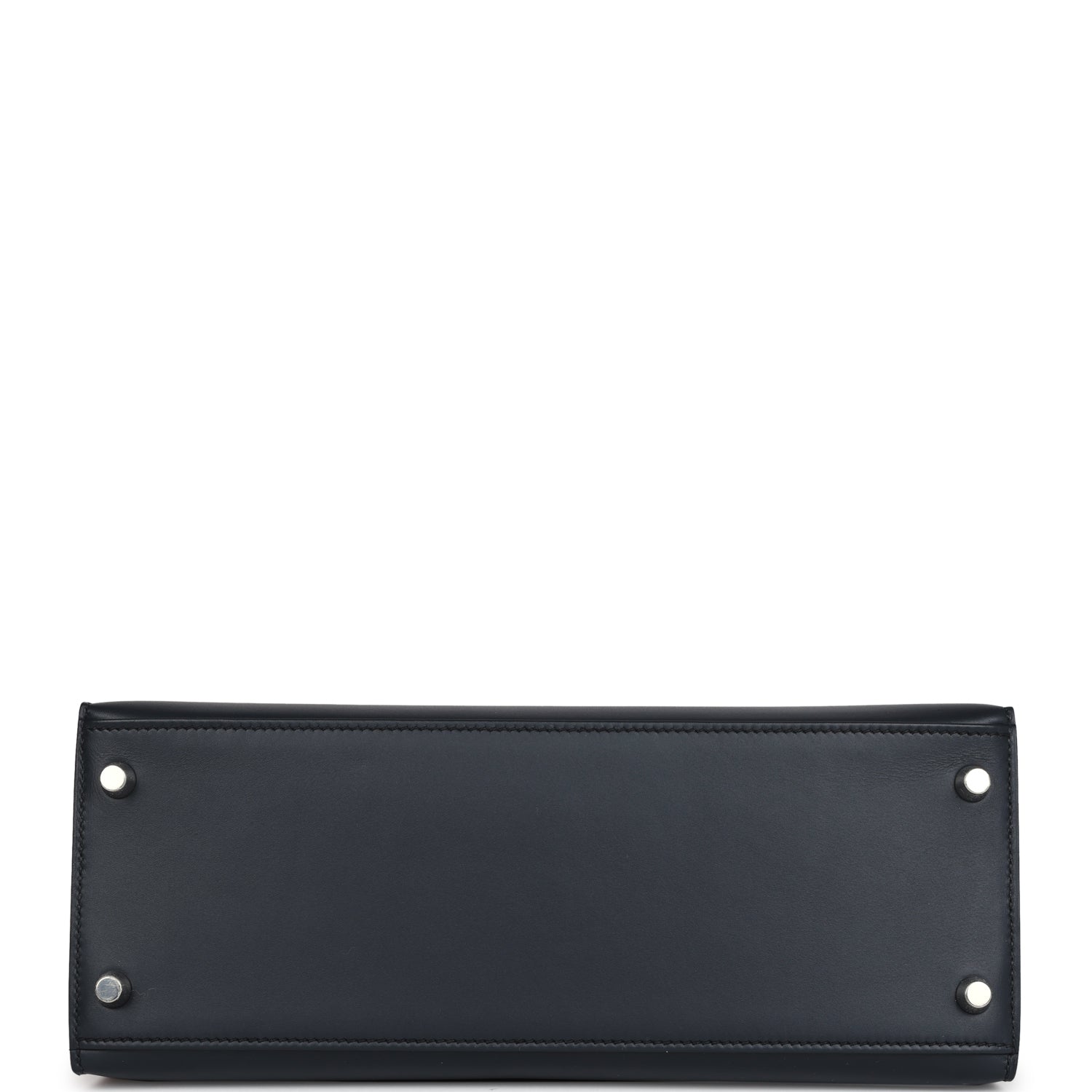 Hermès Special Order (HSS) Kelly Sellier 28 Bleu Obscur Verso Sombrero Palladium Hardware Hermes Special Order (HSS) Kelly Sellier 28 Bleu Obscur Verso Sombrero Palladium Hardware - view 6