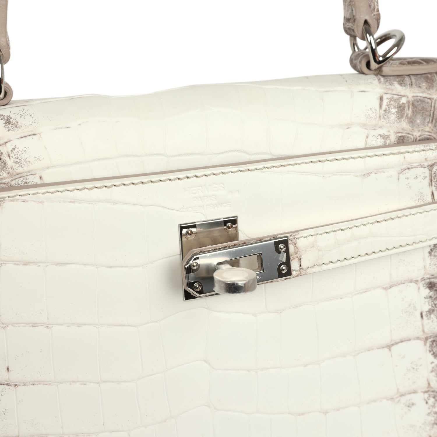 Hermès Kelly Retourne 25 Himalaya Niloticus Crocodile Palladium Hardware Hermes Kelly Retourne 25 Himalaya Niloticus Crocodile Palladium Hardware - view 7