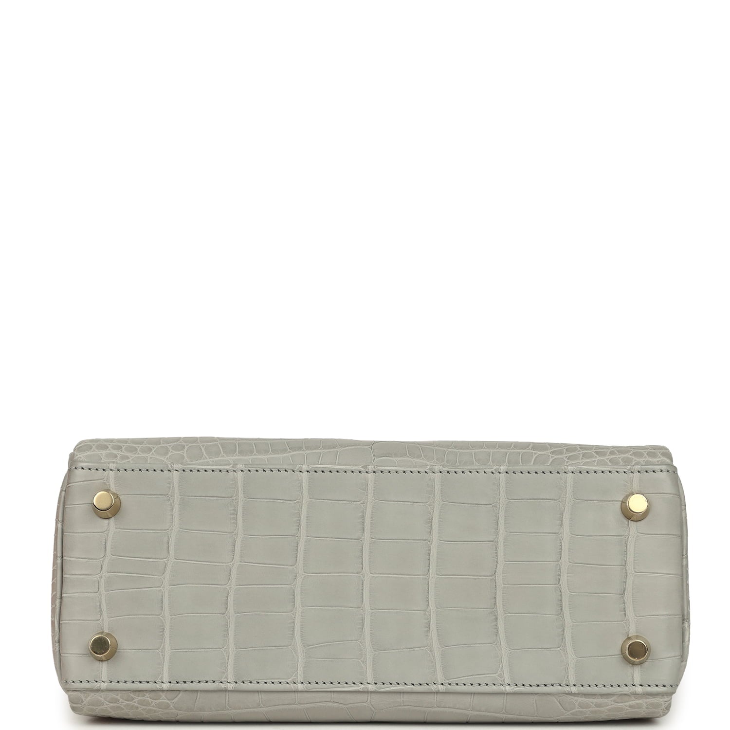 Hermès Kelly Retourne 25 Gris Perle Matte Alligator Gold Hardware Hermes Kelly Retourne 25 Gris Perle Matte Alligator Gold Hardware - view 6