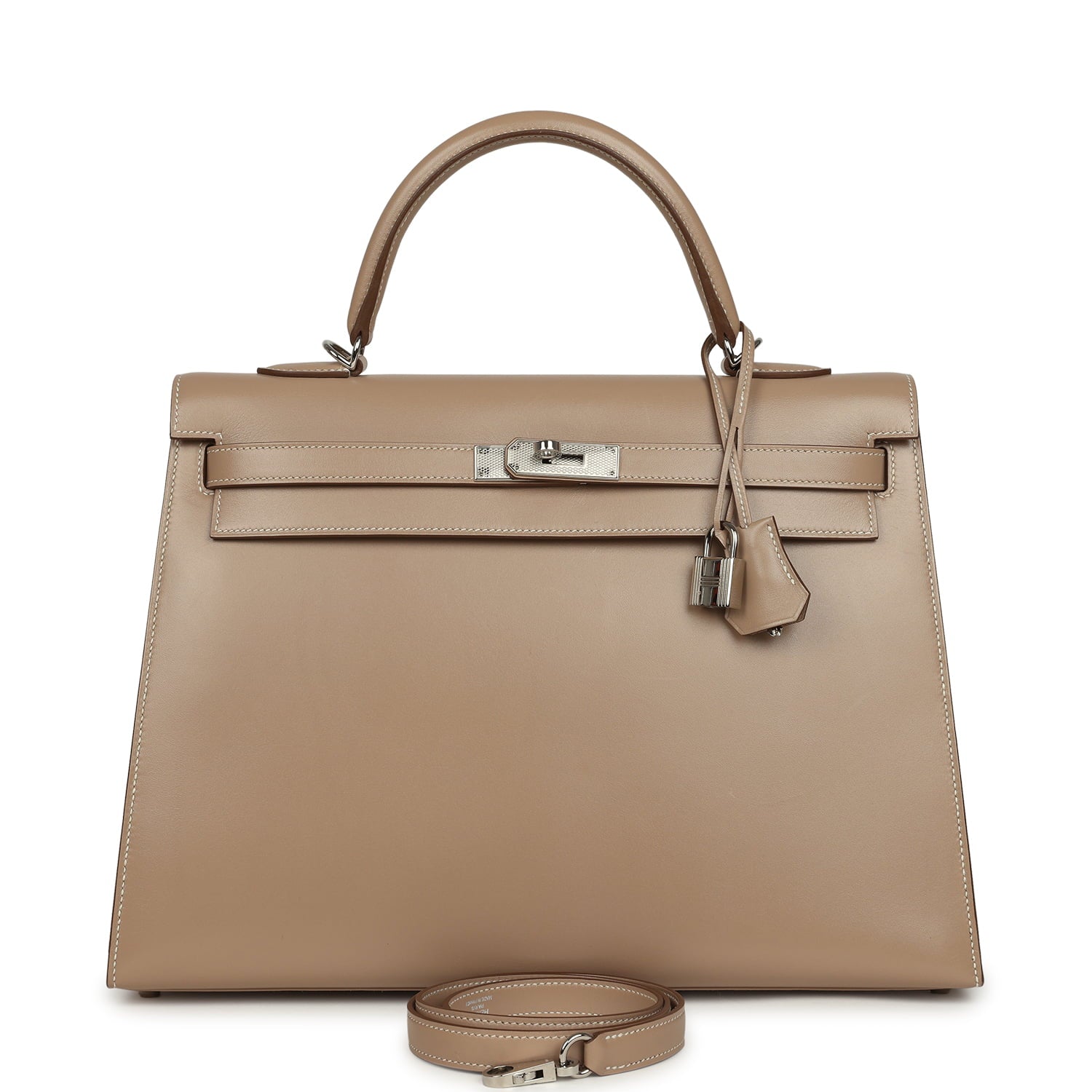 Hermès Kelly Sellier 35 Argile Tadelakt Guilloche Palladium Hardware Hermes Kelly Sellier 35 Argile Tadelakt Guilloche Palladium Hardware