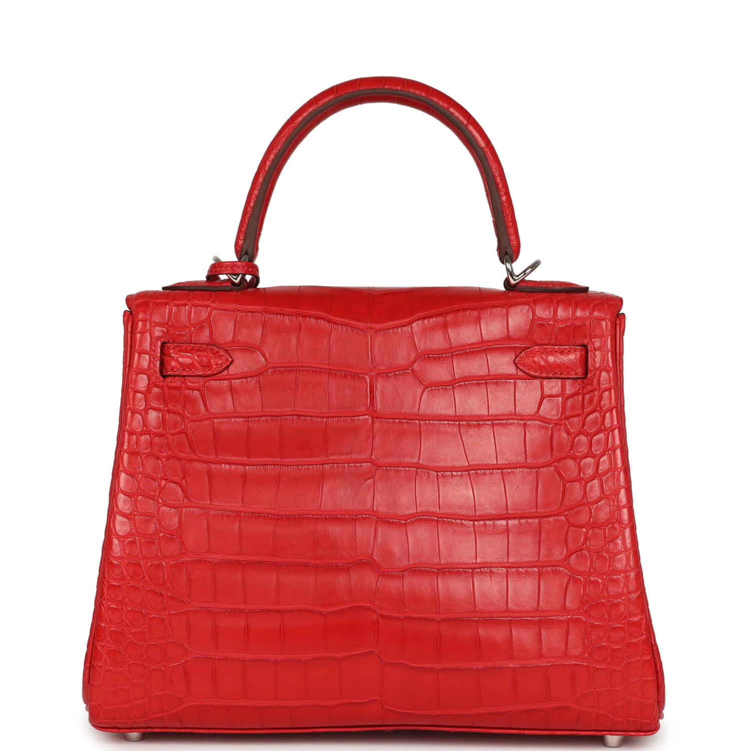 Hermès Kelly Retourne 25 Rouge Radieux Matte Alligator Palladium Hardware Hermes Kelly Retourne 25 Rouge Radieux Matte Alligator Palladium Hardware - view 4