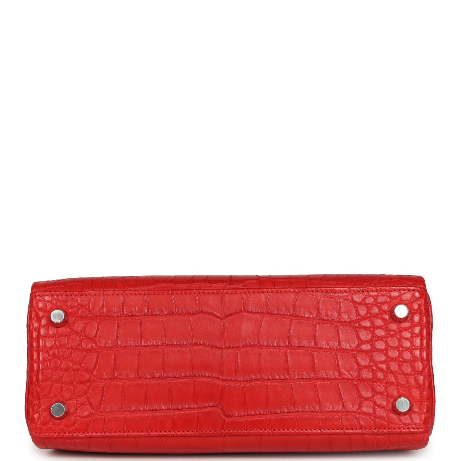 Hermès Kelly Retourne 25 Rouge Radieux Matte Alligator Palladium Hardware Hermes Kelly Retourne 25 Rouge Radieux Matte Alligator Palladium Hardware - view 6
