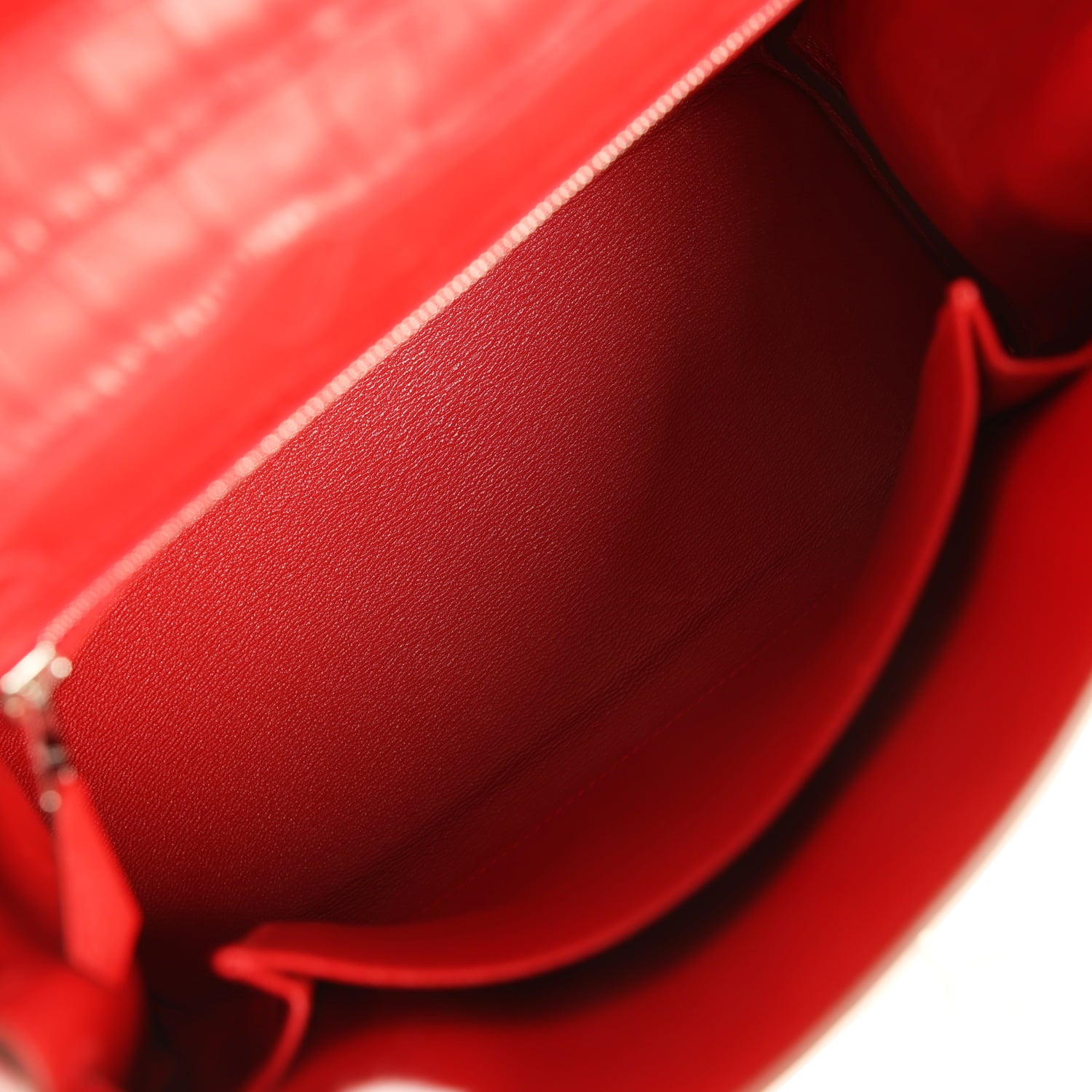 Hermès Kelly Retourne 25 Rouge Radieux Matte Alligator Palladium Hardware Hermes Kelly Retourne 25 Rouge Radieux Matte Alligator Palladium Hardware - view 8