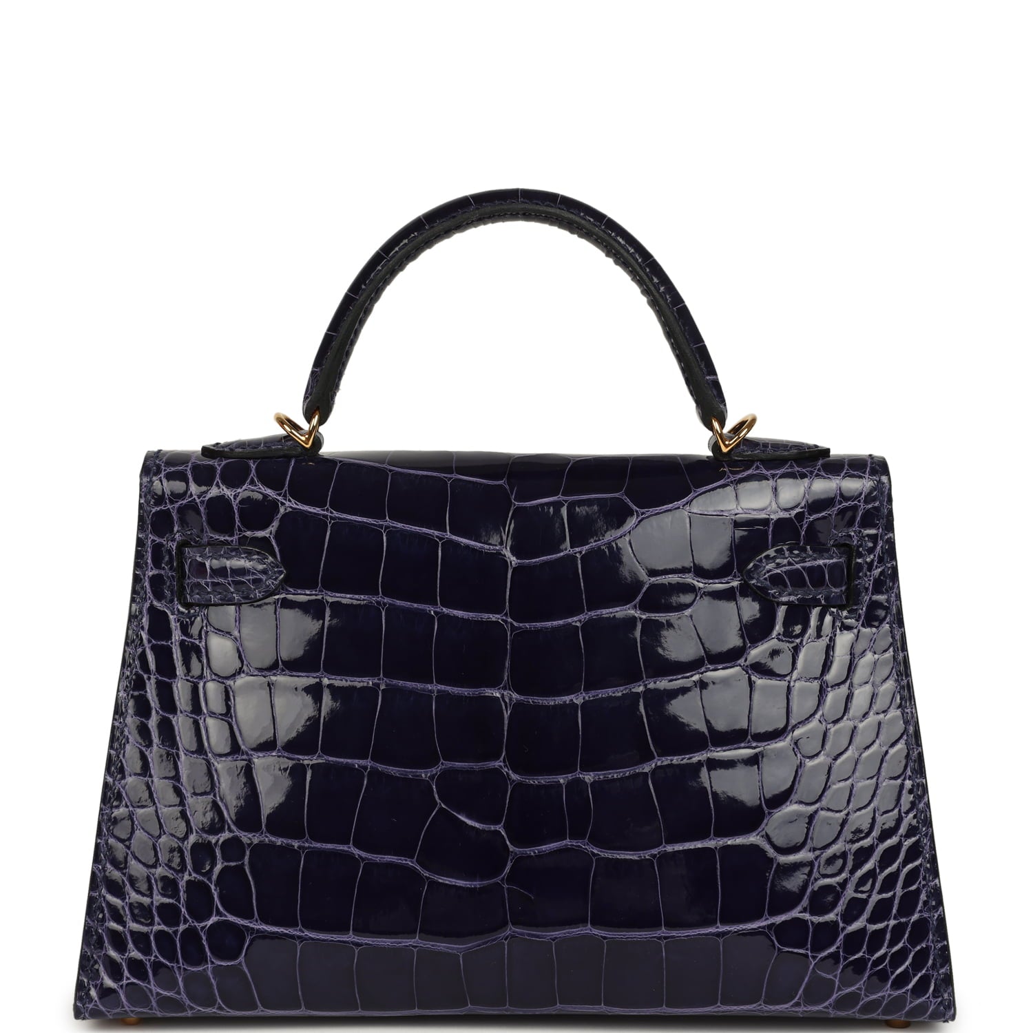 Hermès Kelly Sellier 20 Bleu Encre Shiny Alligator Gold Hardware Hermes Kelly Sellier 20 Bleu Encre Shiny Alligator Gold Hardware - view 4