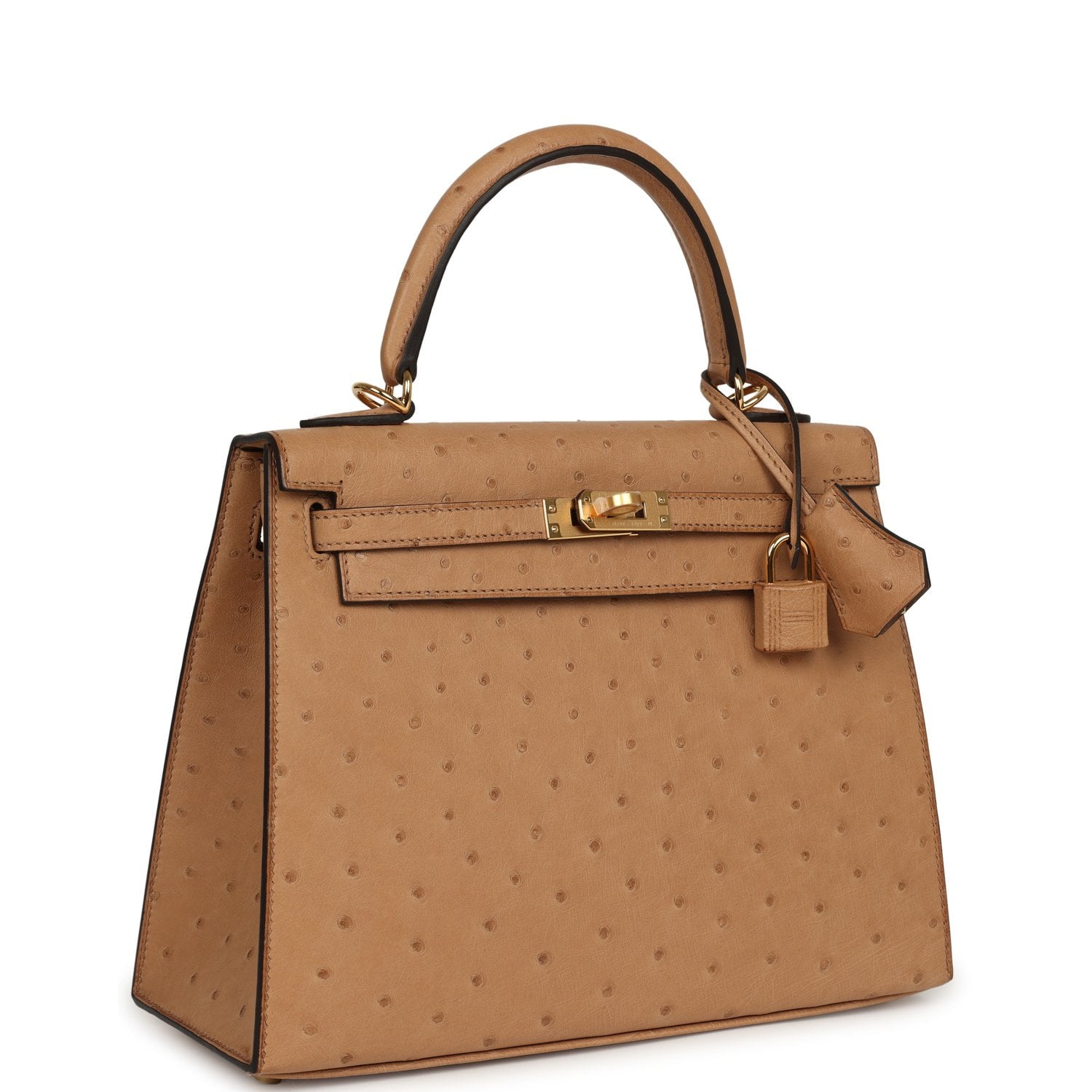 Hermès Kelly Sellier 25 Chai Ostrich Gold Hardware Hermes Kelly Sellier 25 Chai Ostrich Gold Hardware - view 2