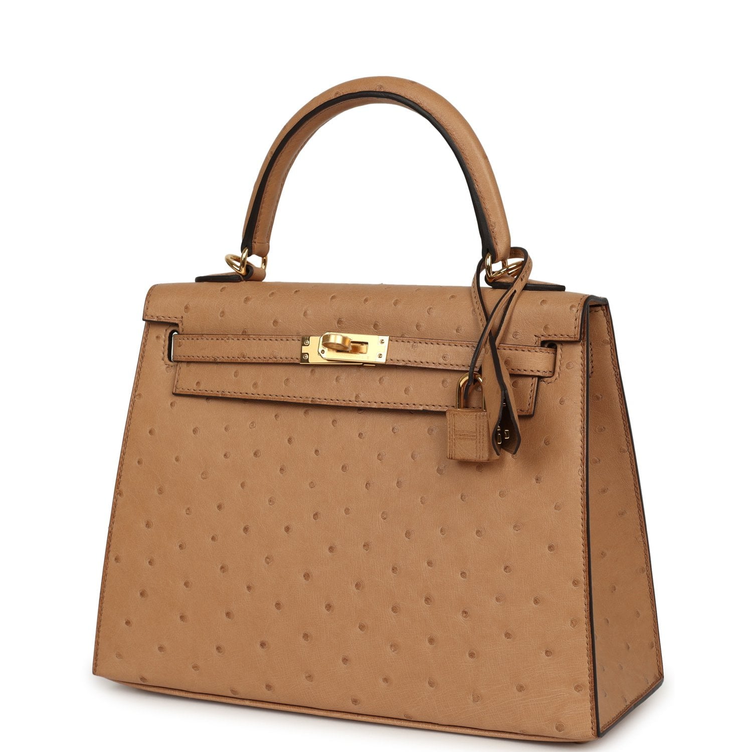 Hermès Kelly Sellier 25 Chai Ostrich Gold Hardware Hermes Kelly Sellier 25 Chai Ostrich Gold Hardware - view 5
