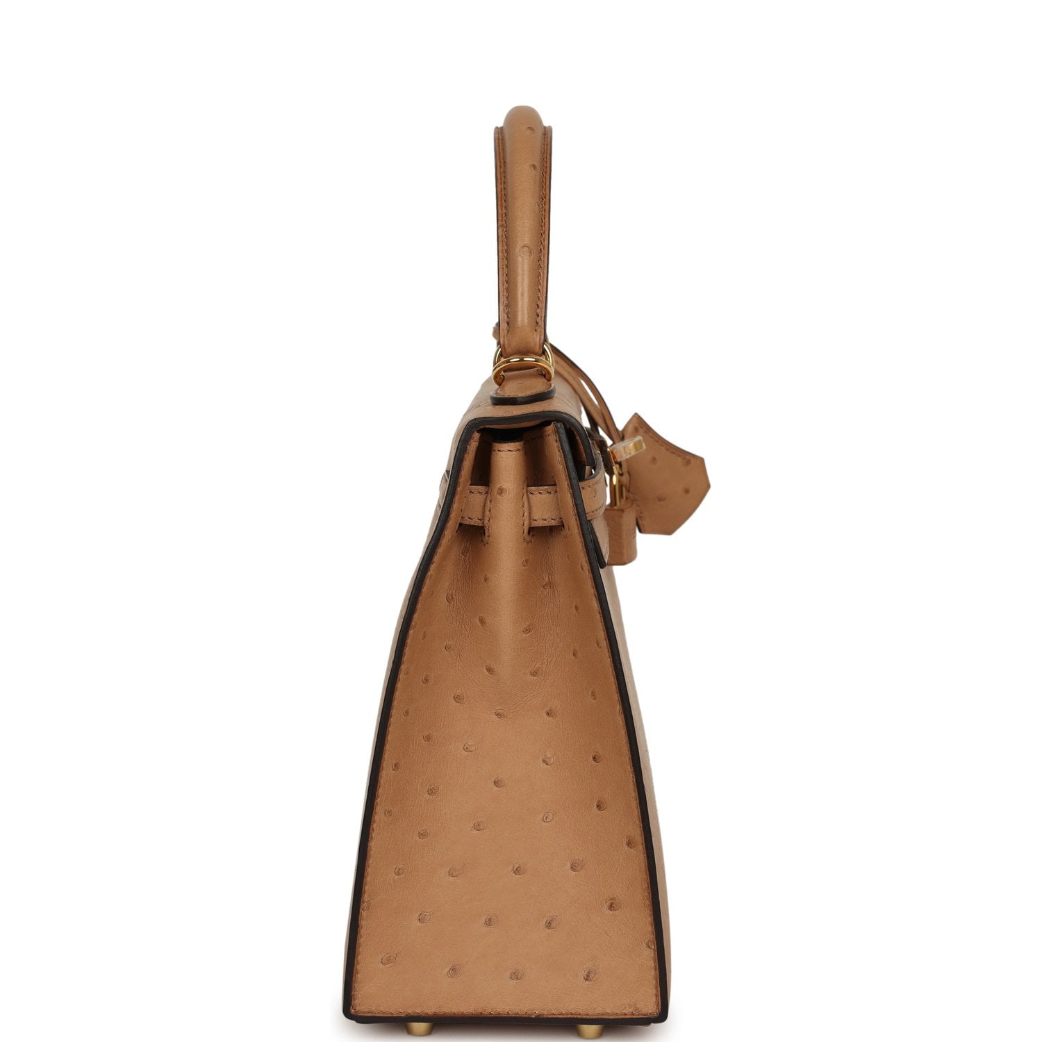 Hermès Kelly Sellier 25 Chai Ostrich Gold Hardware Hermes Kelly Sellier 25 Chai Ostrich Gold Hardware - view 3