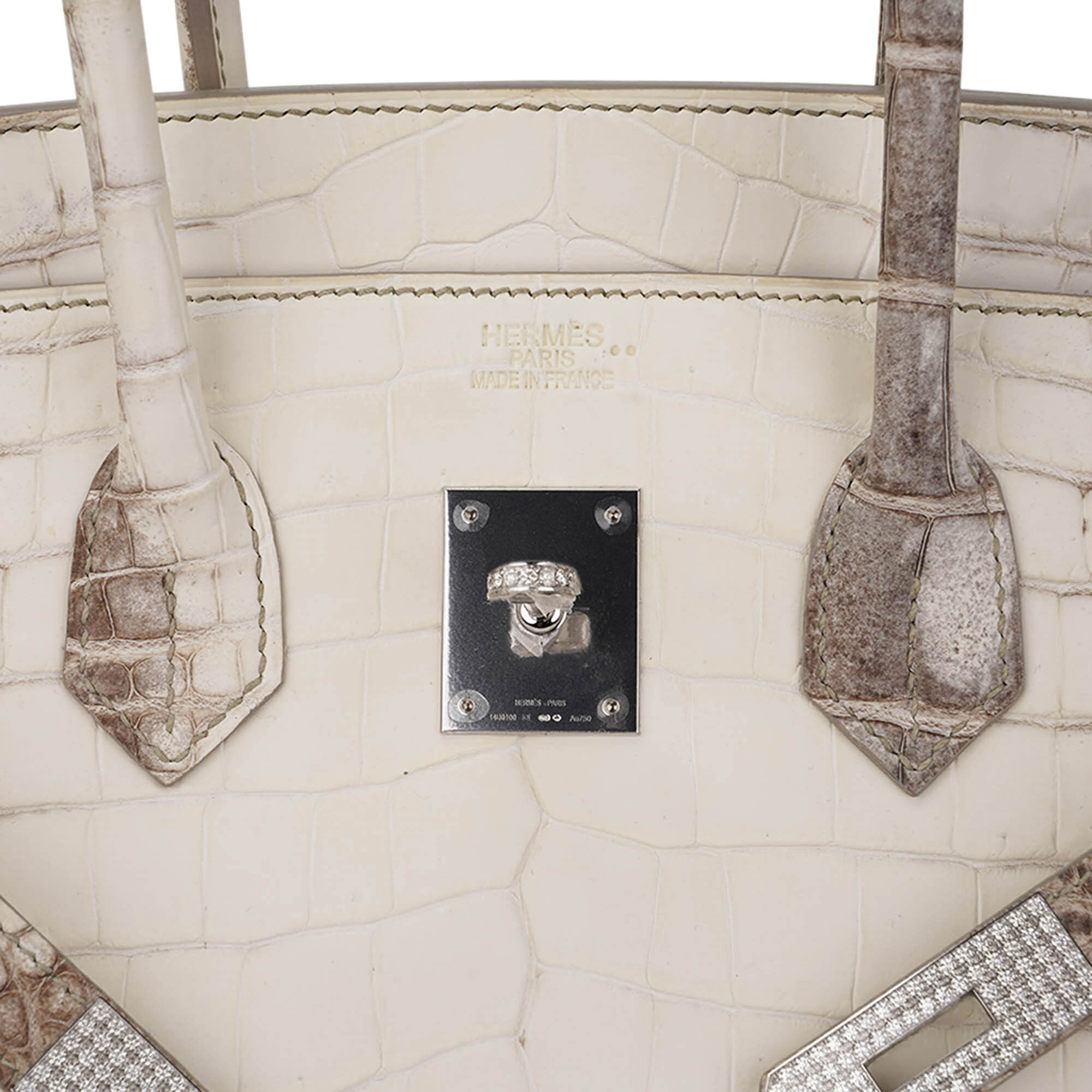 Hermès Birkin 35 Diamond Blanc Himalaya Matte Crocodile – Limited Edition Hermes Birkin 35 Diamond Blanc Himalaya Matte Crocodile Limited Edition Bag - view 9