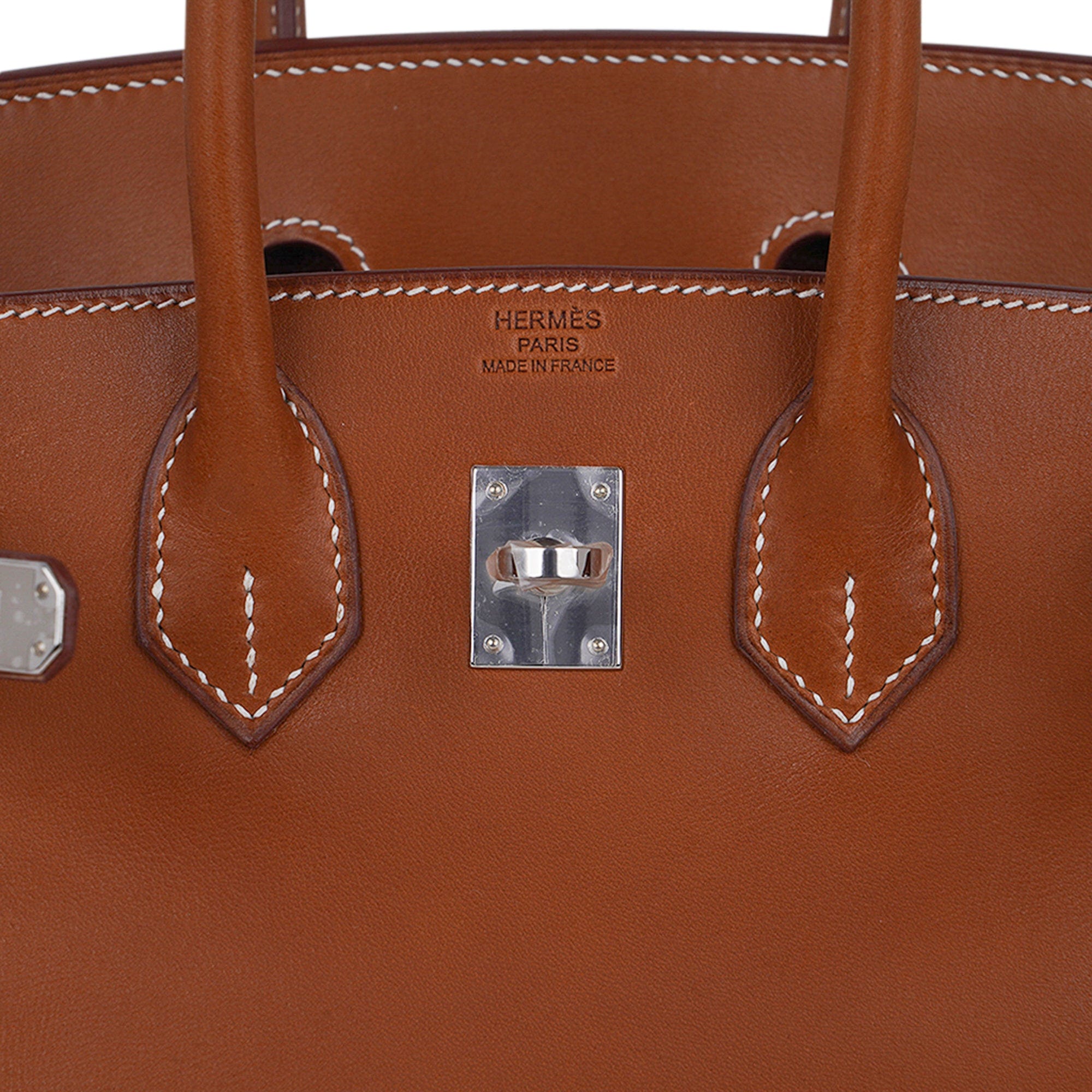 Hermès Birkin 25 Fauve Barenia Leather Palladium Hardware – Limited Edition Hermes Limited Edition Birkin 25 Fauve Barenia Leather Bag Palladium Hardware - view 8