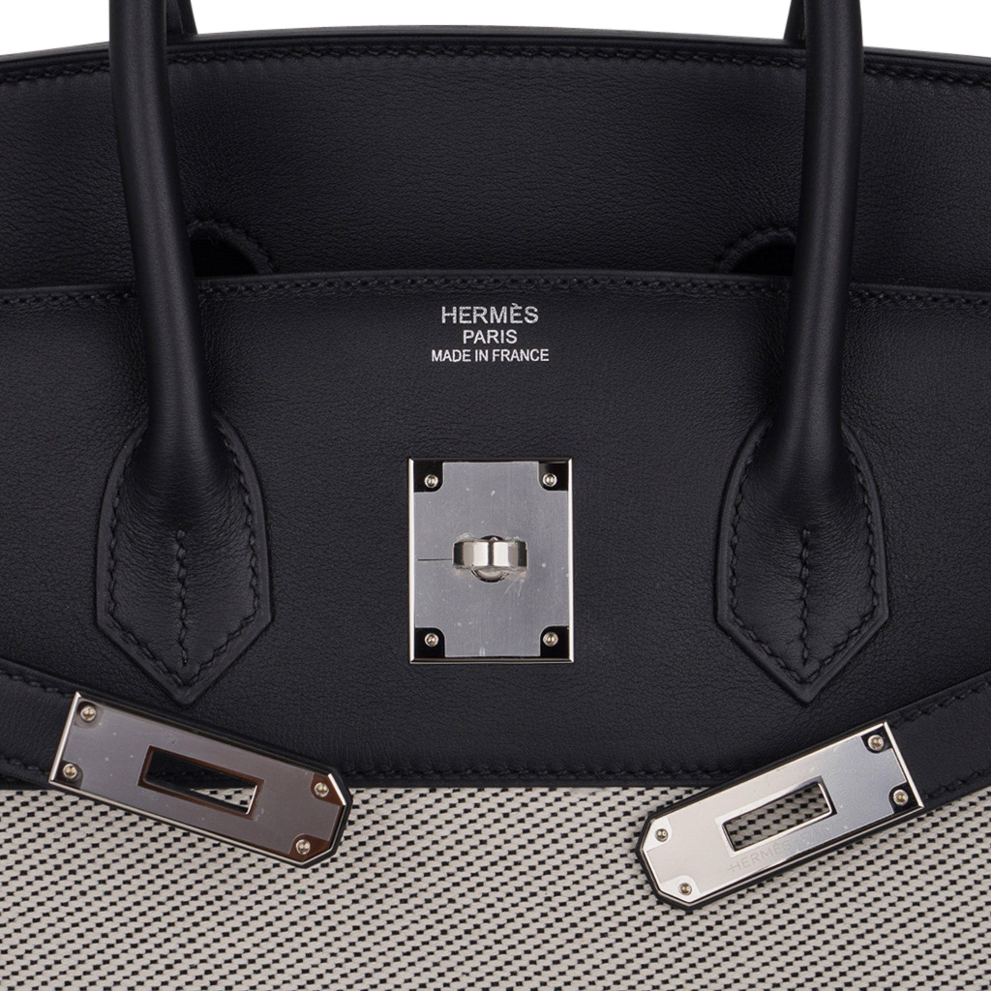 Hermès Birkin Fray Fray 35 Black Swift Leather / Toile – Limited Edition Hermes Birkin Fray Fray 35 Bag Black Swift Leather / Toile Limited Edition - view 3