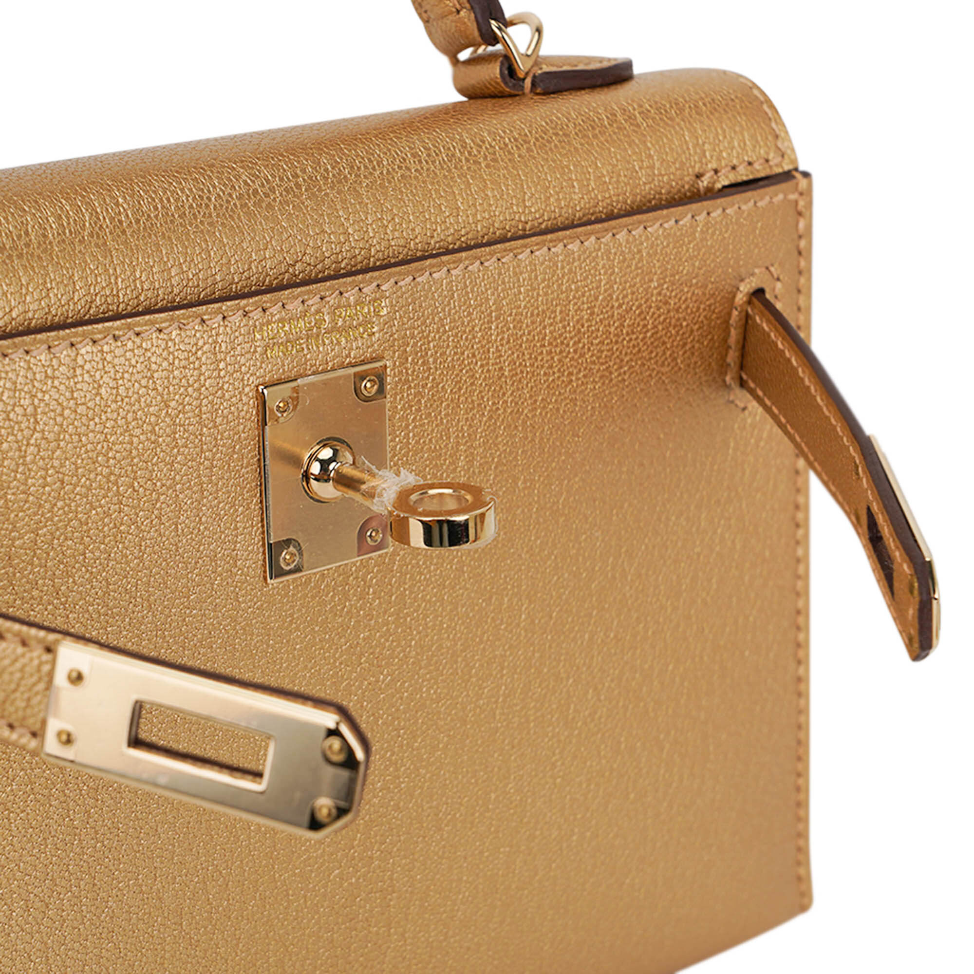 Hermès Kelly Sellier 20 Metallic Dore Chevre Chamkilight Permabrass Hardware Hermès Kelly Sellier 20 Metallic Dore Chevre Chamkilight Permabrass Hardware - view 7