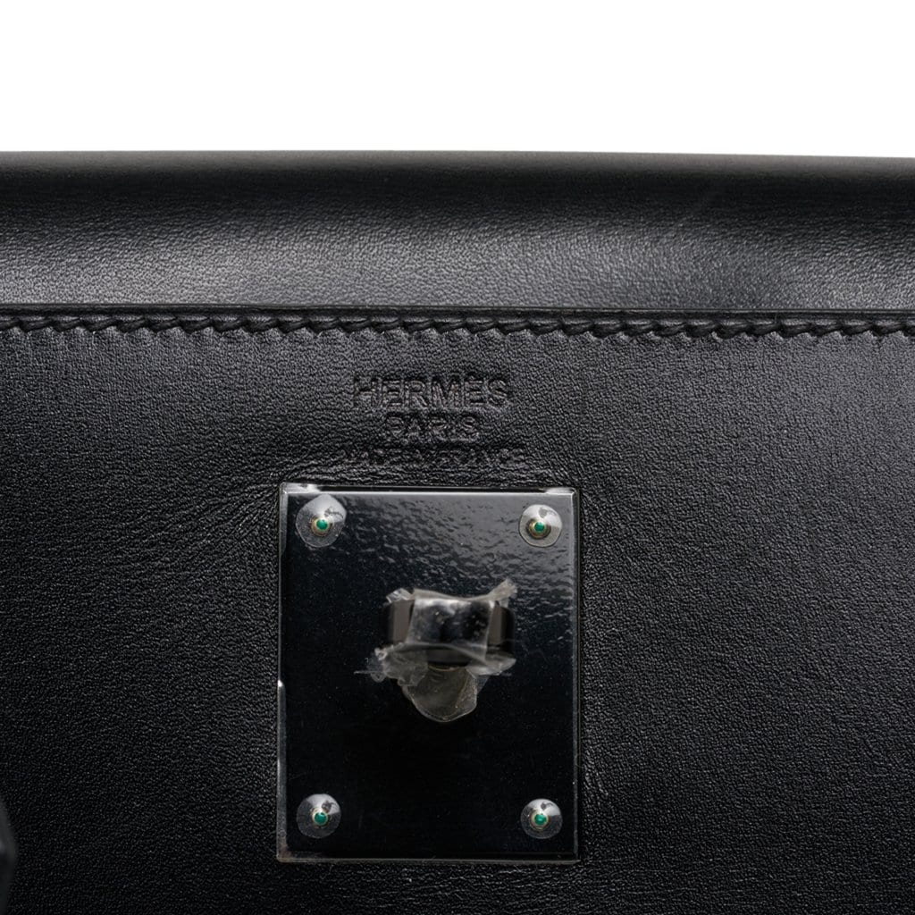 Hermès Kelly 32 So Black Box Leather – Limited Edition Hermes Kelly 32 So Black Bag Box Leather Limited Edition - view 4