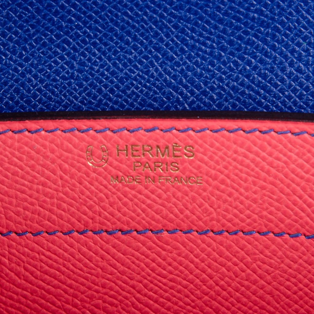 Hermès Special Order HSS Sac a Depeches 27 Electric Blue and Rose Jaipur Epsom with Gold Hardware – Limited Edition Hermes Limited Edition Special Order HSS Sac a Depeches 27 Bag Electric Blue & Rose Jaipur Epsom with Gold Hardware - view 7