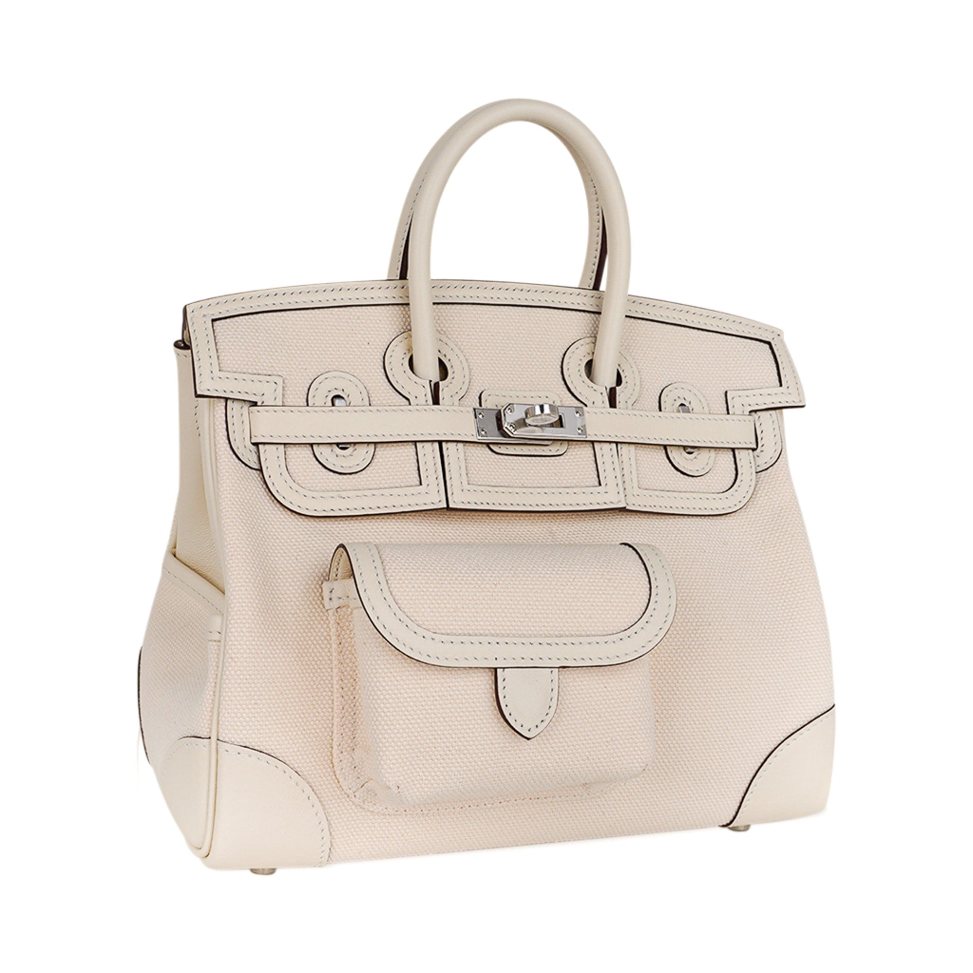 Hermès Birkin 25 Cargo Nata Toile Goeland Swift Leather Trim – Limited Edition Hermes Birkin 25 Cargo Nata Toile Goeland Bag Swift Leather Trim Limited Edition - view 2
