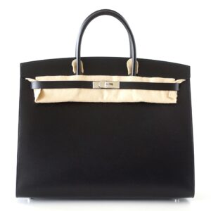 Hermes Birkin 40 Bag Sellier Black Vache Hunter/ Veau Evercalf Limited Edition
