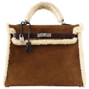 Home Hermes Kelly 35 Bag Rare Limited Edition Teddy Shearling Plush