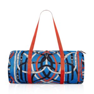 Home Hermes Airsilk Duffle Bag Cavalcadour 44 Blue Silk Limited Edition