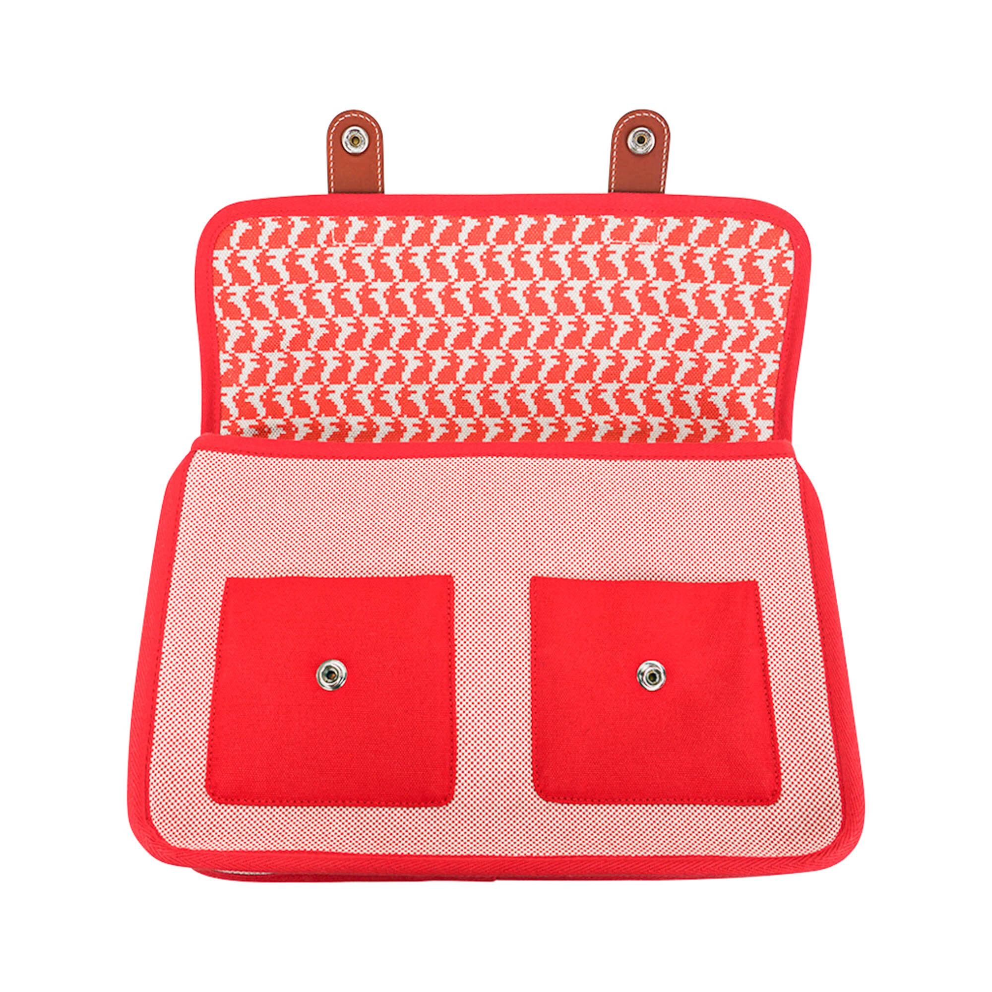 Hermès Animaux Pixel Backpack Red Canvas Toile Barenia Leather Rabbit Print – Limited Edition Hermes Animaux Pixel Backpack Red Canvas Toile Barenia Leather Rabbit Print Limited Edition - view 10