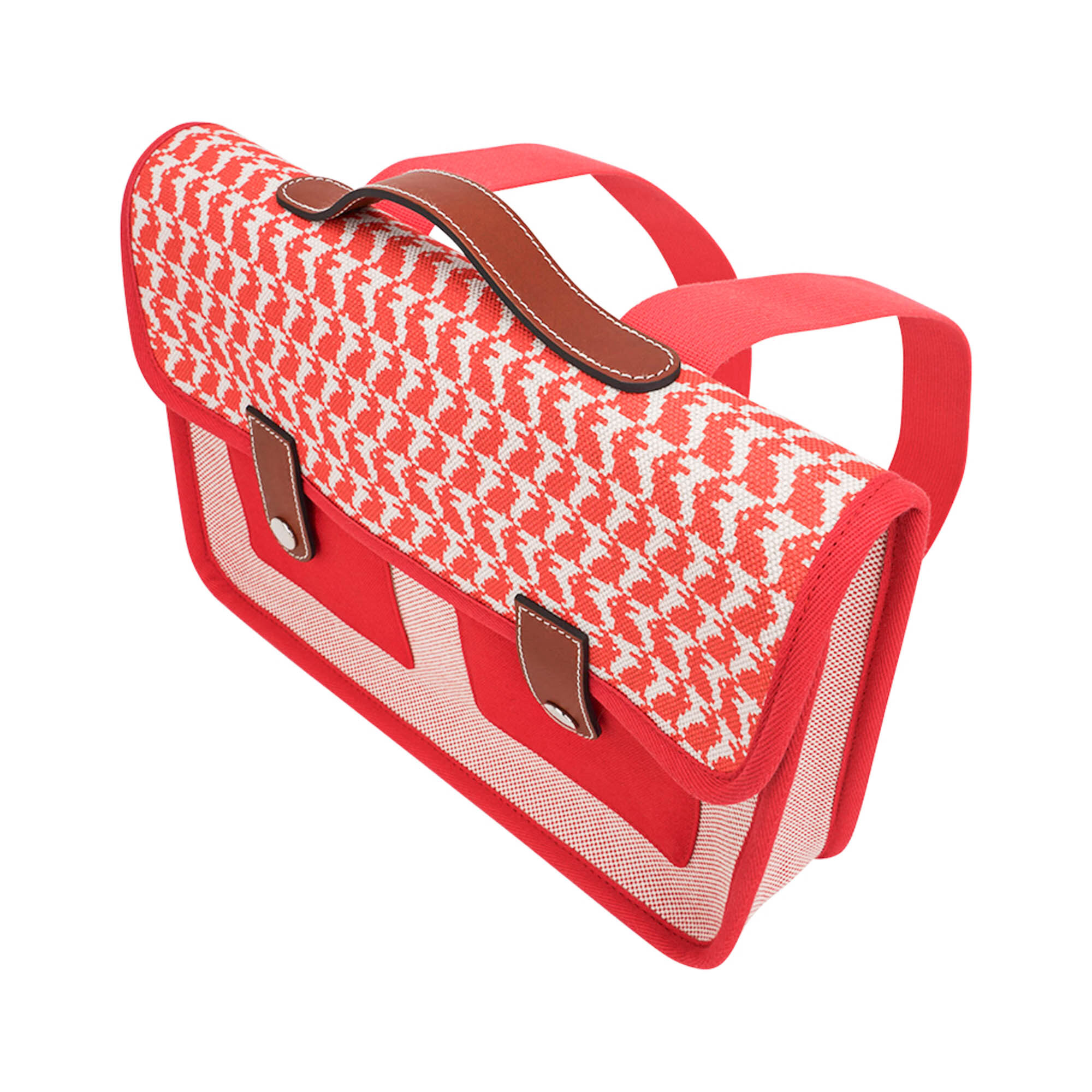 Hermès Animaux Pixel Backpack Red Canvas Toile Barenia Leather Rabbit Print – Limited Edition Hermes Animaux Pixel Backpack Red Canvas Toile Barenia Leather Rabbit Print Limited Edition - view 7