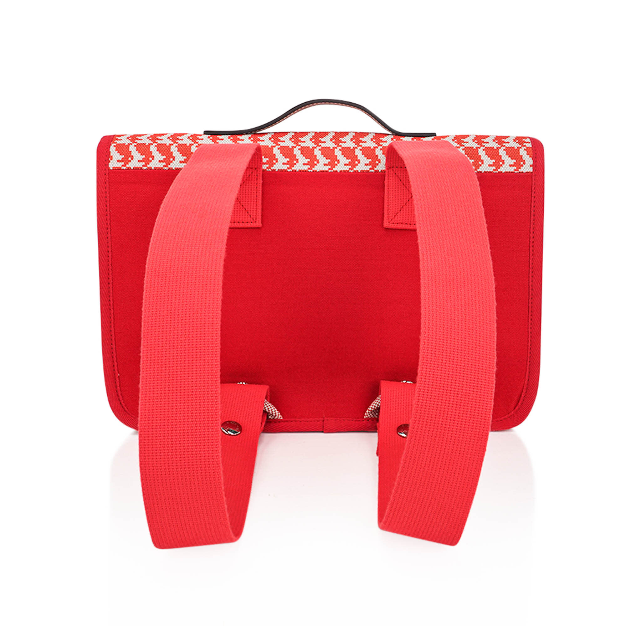 Hermès Animaux Pixel Backpack Red Canvas Toile Barenia Leather Rabbit Print – Limited Edition Hermes Animaux Pixel Backpack Red Canvas Toile Barenia Leather Rabbit Print Limited Edition - view 8