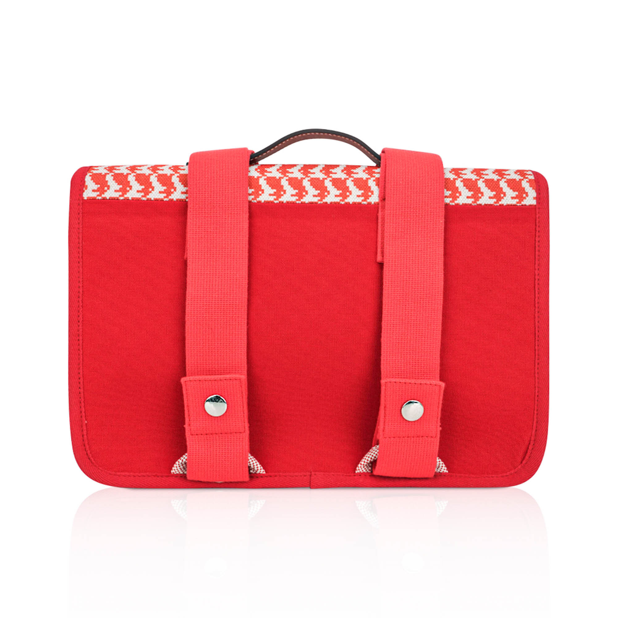 Hermès Animaux Pixel Backpack Red Canvas Toile Barenia Leather Rabbit Print – Limited Edition Hermes Animaux Pixel Backpack Red Canvas Toile Barenia Leather Rabbit Print Limited Edition - view 6