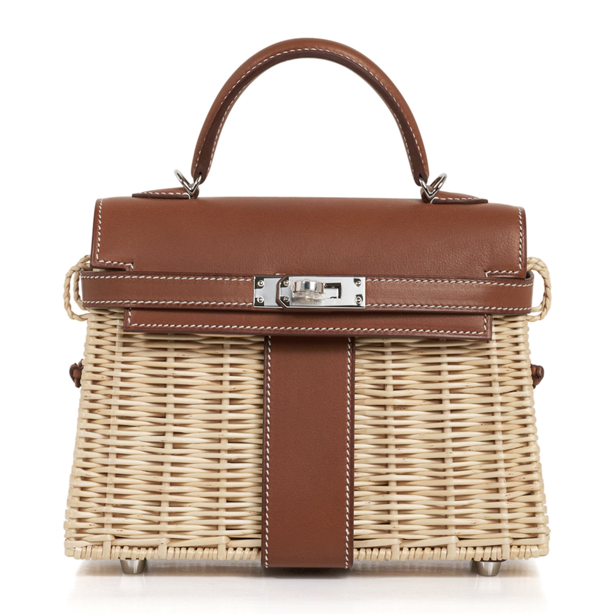 Hermès Mini Kelly 20 Picnic Barenia and Osier Hermes Mini Kelly 20 Bag Picnic Barenia & Osier - view 6