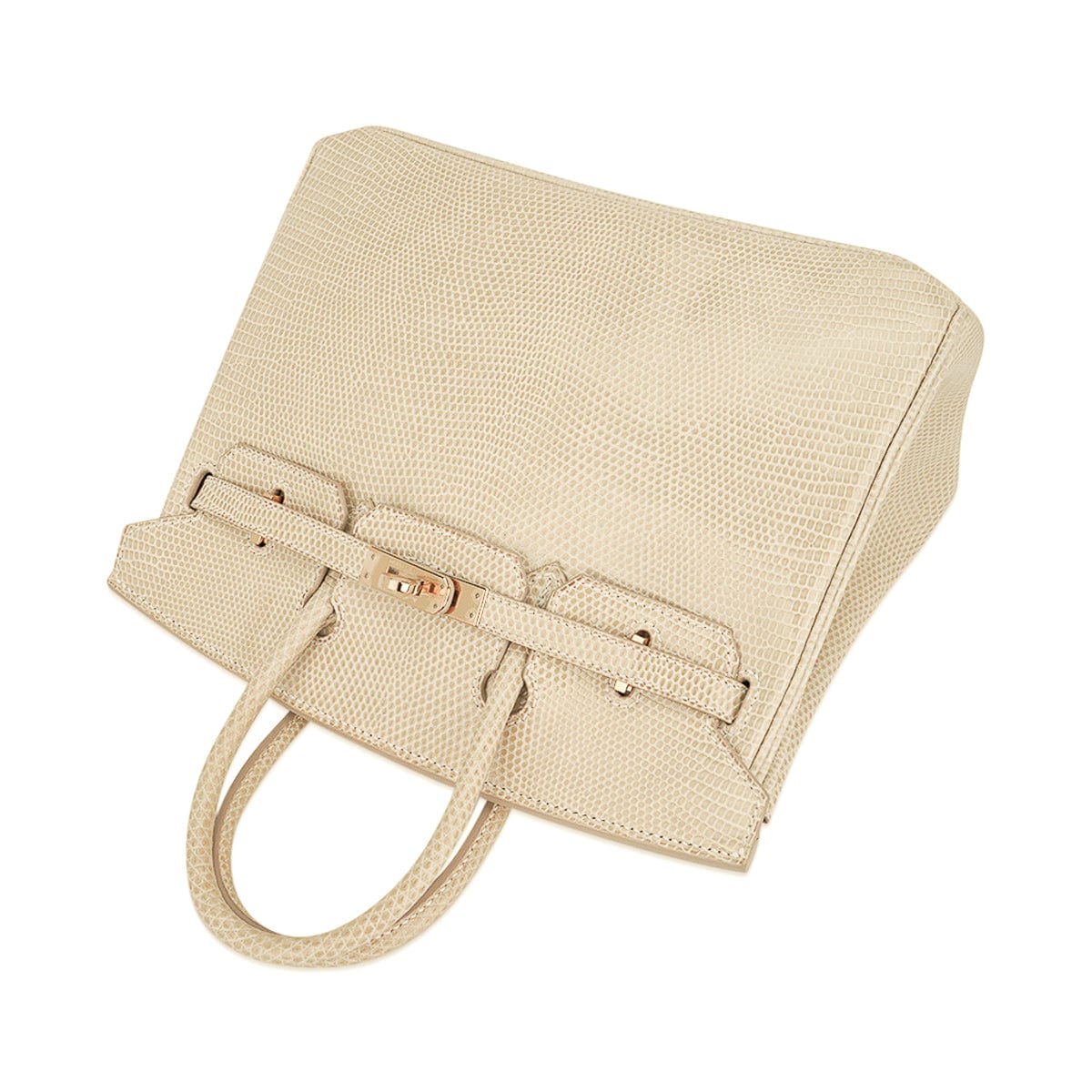 Hermès Vintage Birkin 25 Blanc Casse Lizard with Gold Hardware – Limited Edition Hermes Limited Edition Vintage Birkin 25 Bag Blanc Casse Lizard with Gold Hardware - view 6