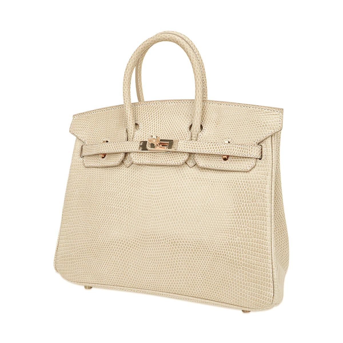 Hermès Vintage Birkin 25 Blanc Casse Lizard with Gold Hardware – Limited Edition Hermes Limited Edition Vintage Birkin 25 Bag Blanc Casse Lizard with Gold Hardware - view 4